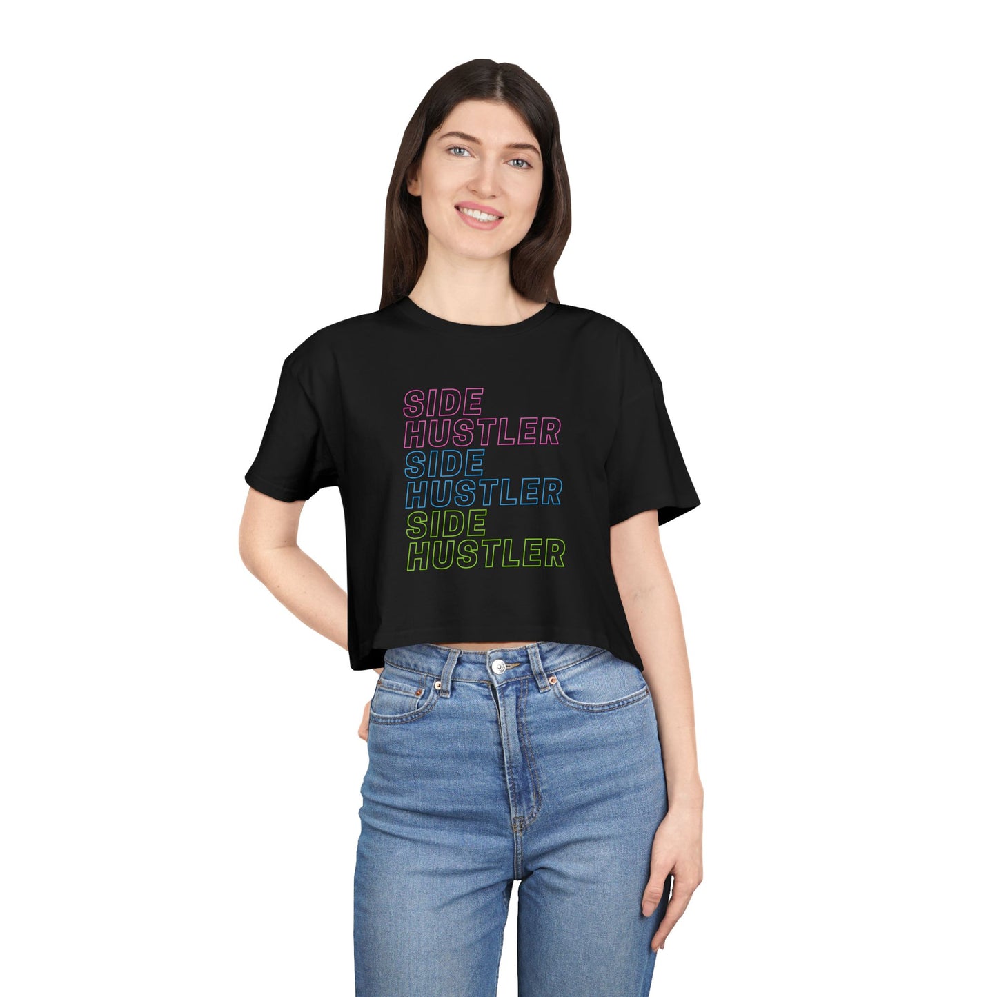 "Side Hustler" Premium Crop Top