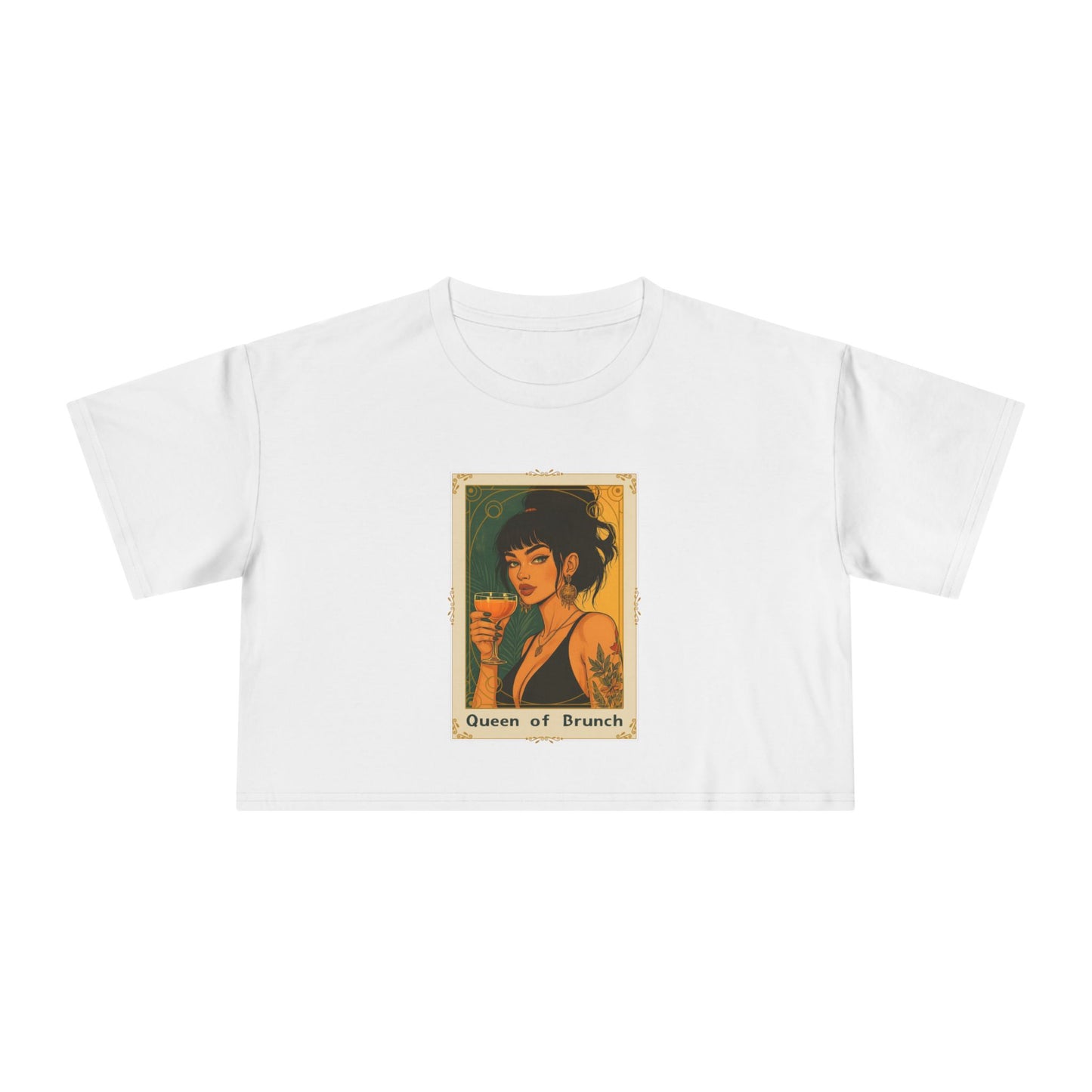 "Queen of Brunch" Premium Crop Top