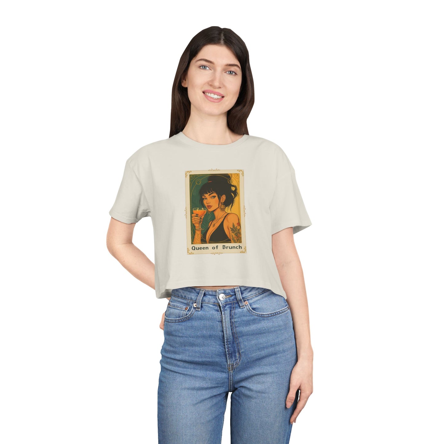 "Queen of Brunch" Premium Crop Top