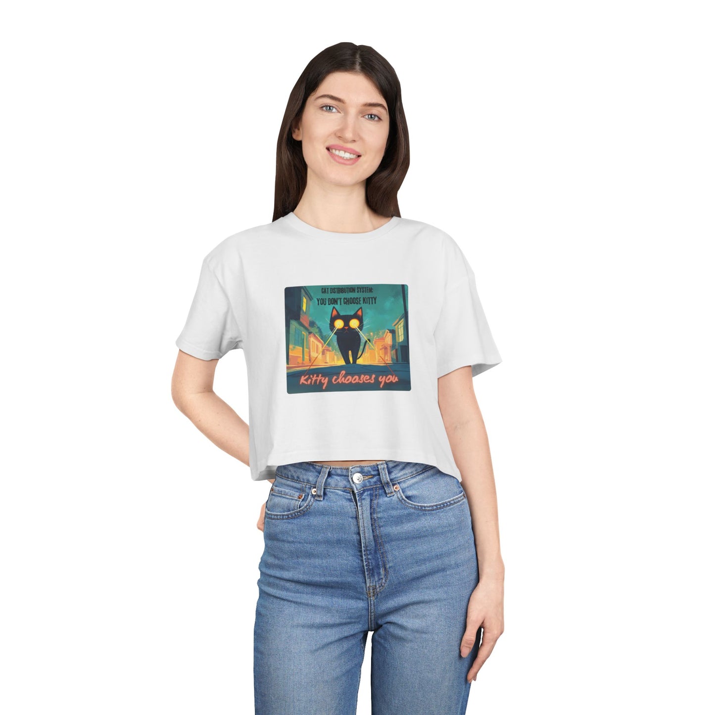 "Cat Distribution System" Premium Crop Top