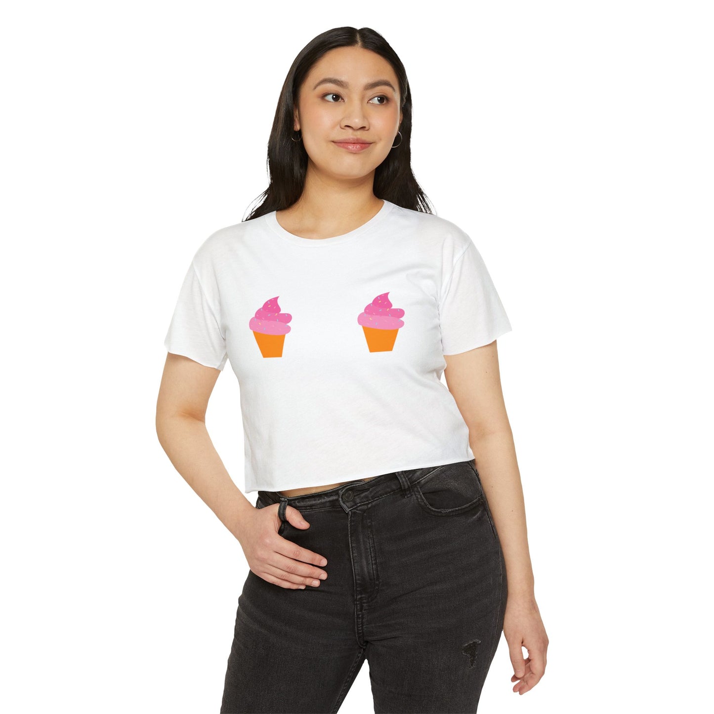 Ice Cream Cone Pasties Flowy Crop Top