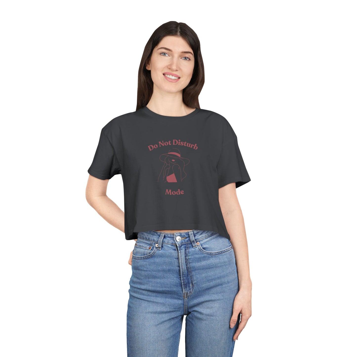 "Do Not Disturb Mode" Premium Crop Top