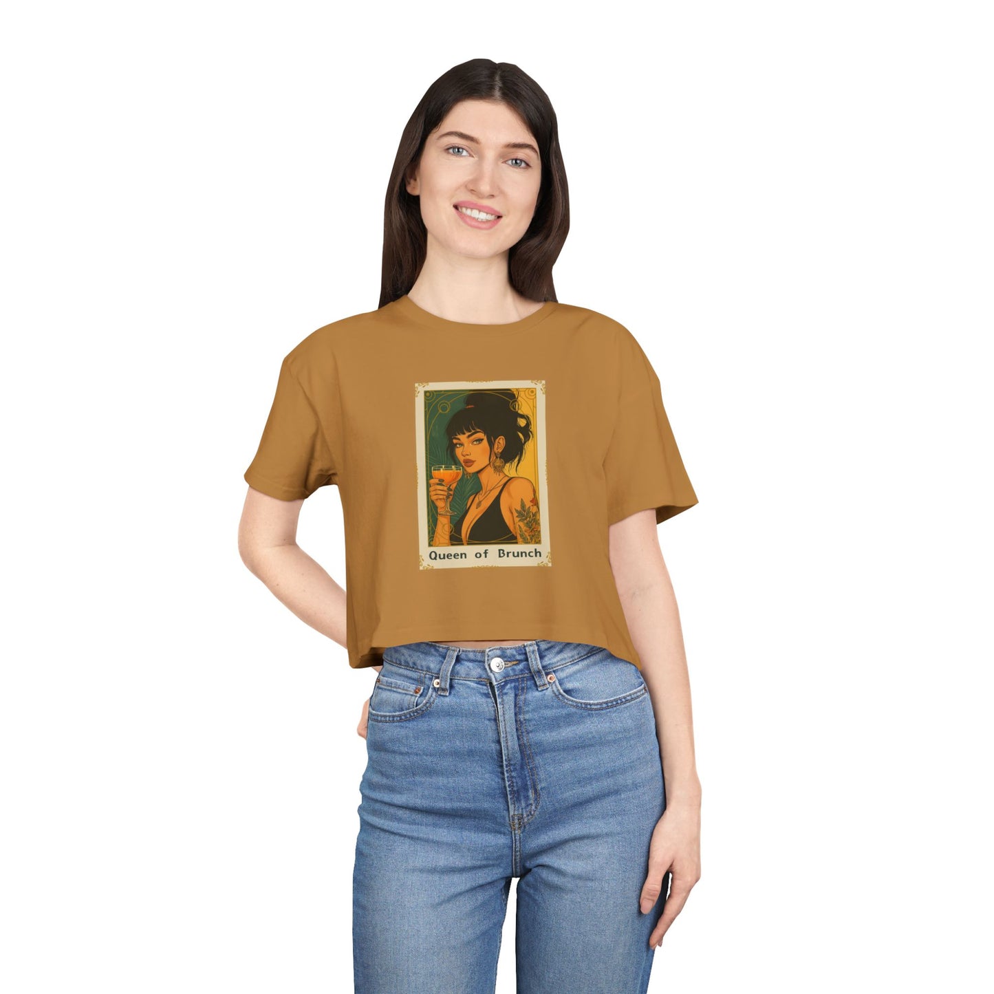 "Queen of Brunch" Premium Crop Top