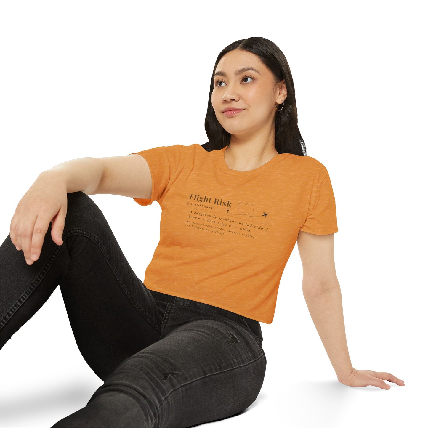"Flight Risk" Flowy Crop Top