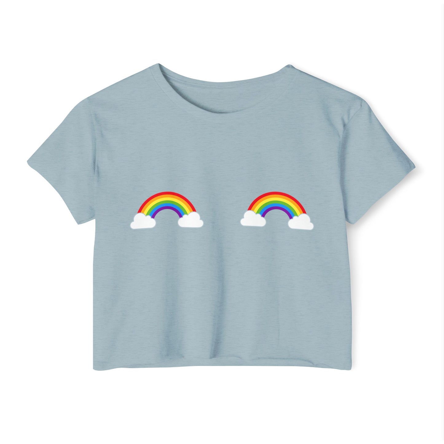 Pride Rainbow Pasties Flowy Crop Top
