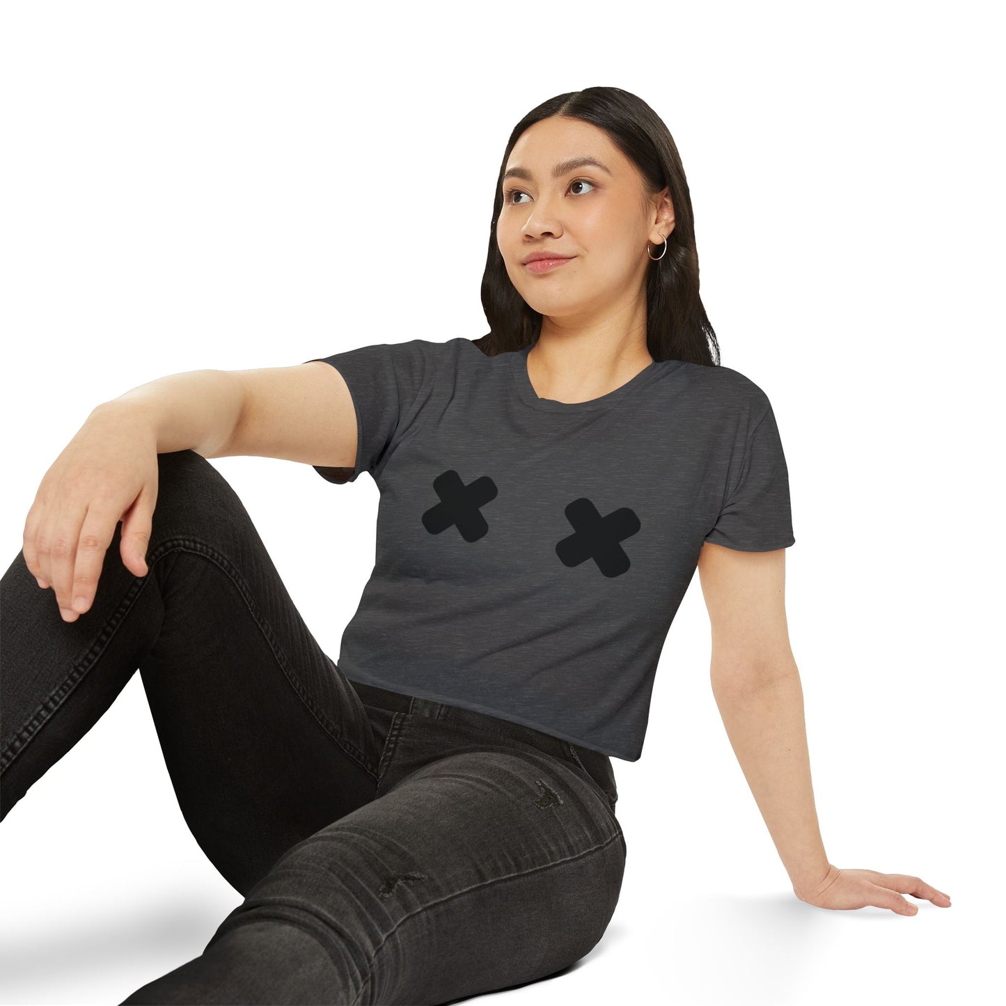 "X" Pasties Flowy Crop Top