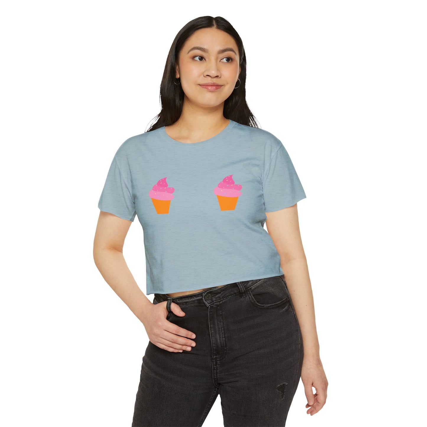 Ice Cream Cone Pasties Flowy Crop Top