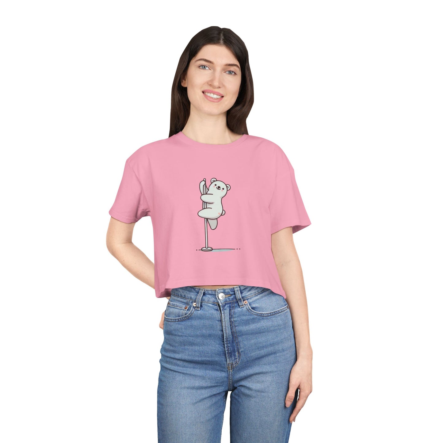 Dancing Polar Bear Premium Crop Top