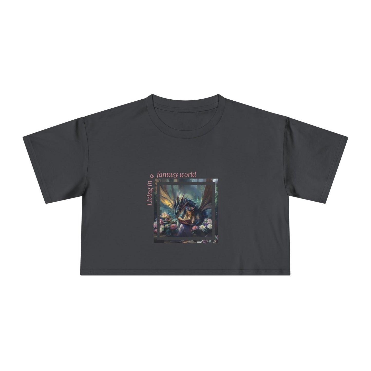 "Living in a Fantasy World" Premium Crop Top