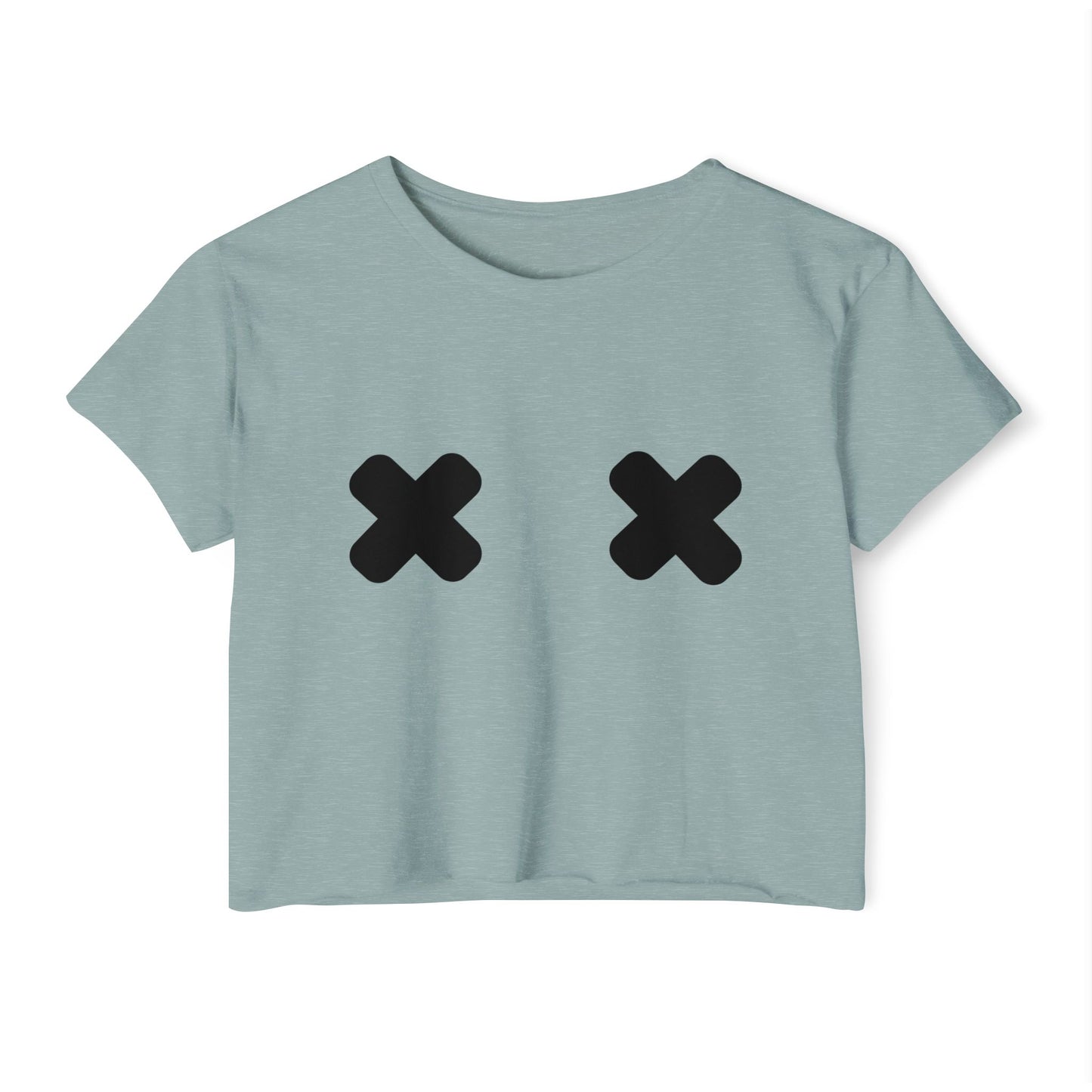 "X" Pasties Flowy Crop Top