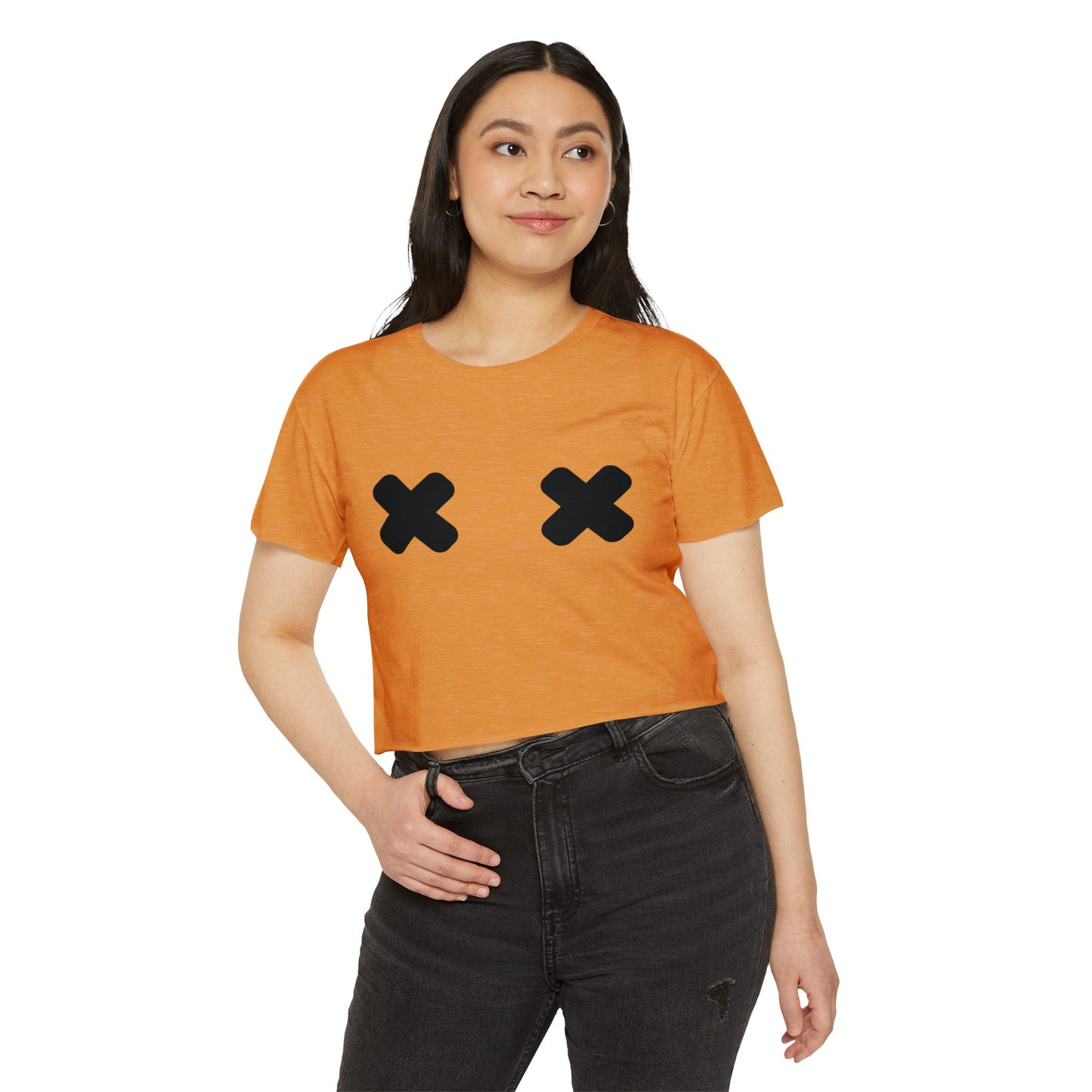"X" Pasties Flowy Crop Top