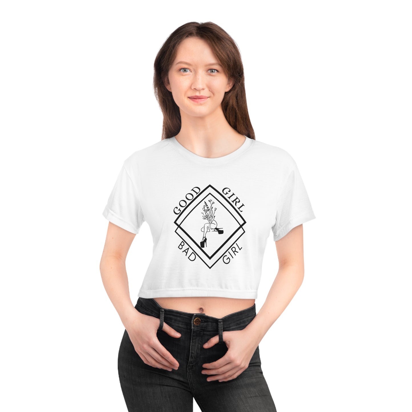 Good Girl Bad Girl Logo - Fitted Crop Top