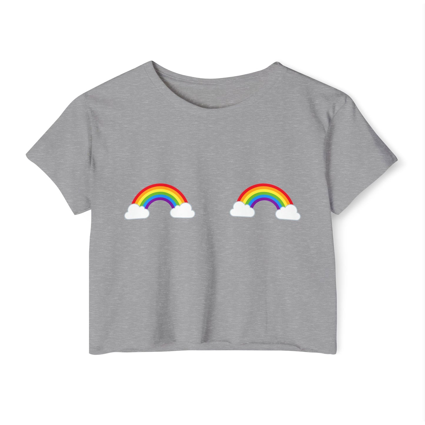 Pride Rainbow Pasties Flowy Crop Top