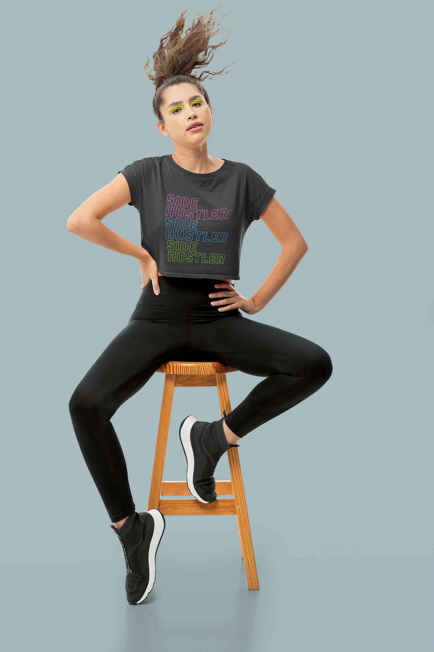 "Side Hustler" Premium Crop Top