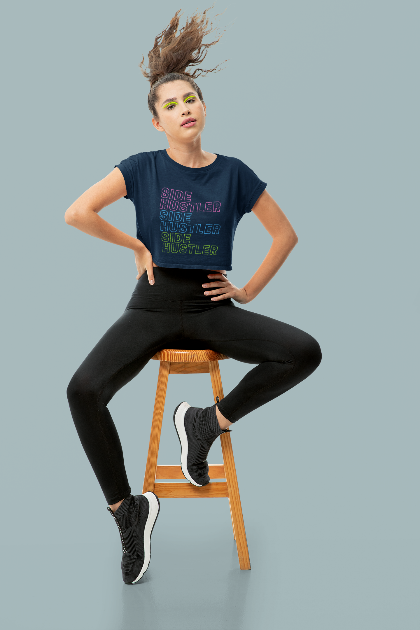 "Side Hustler" Premium Crop Top