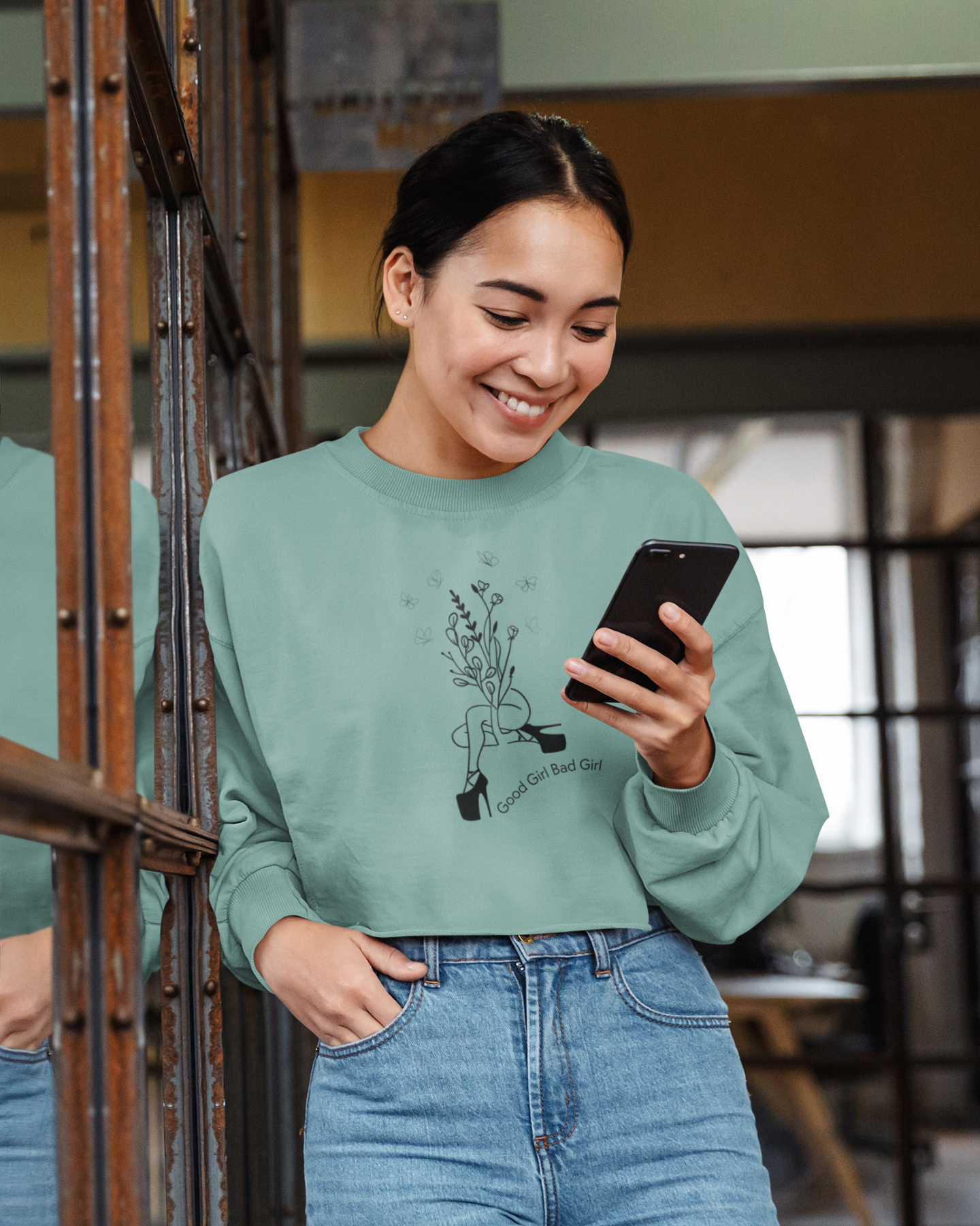 Flower Dancer Cropped Sweatshirt