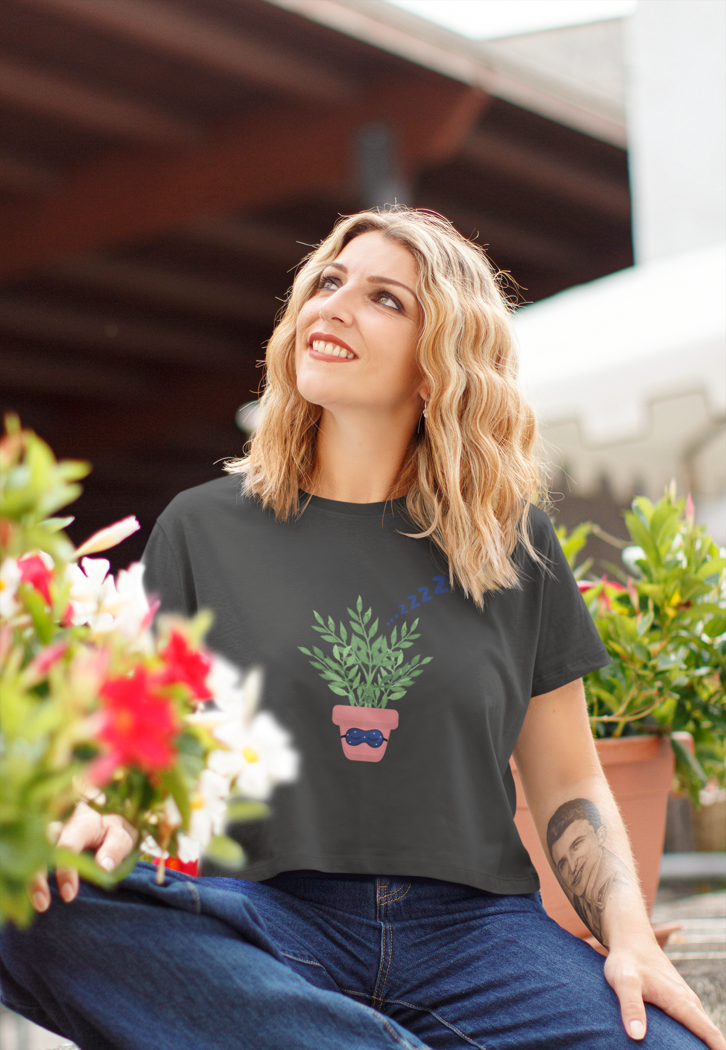 ZZ Nap Queen Flowy Crop Top