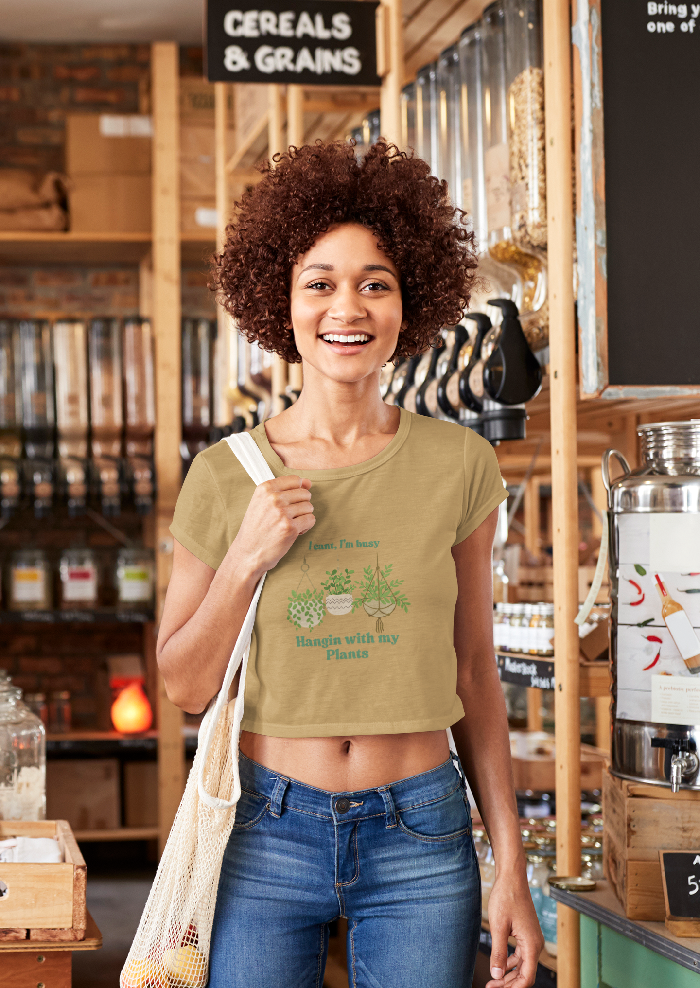 "Hangin with my Plants" Premium Crop Top