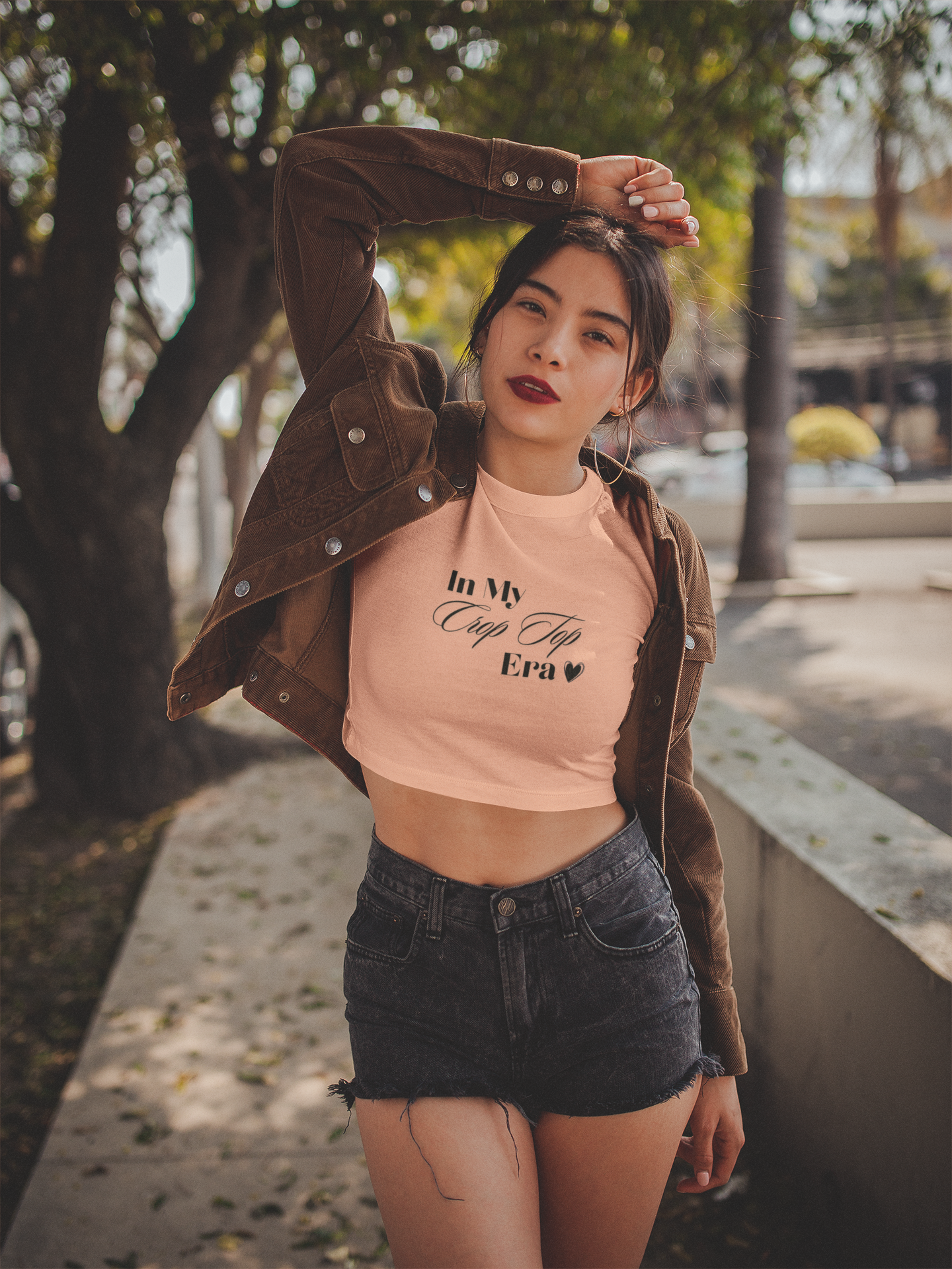 "In My Crop Top Era" Premium Crop Top