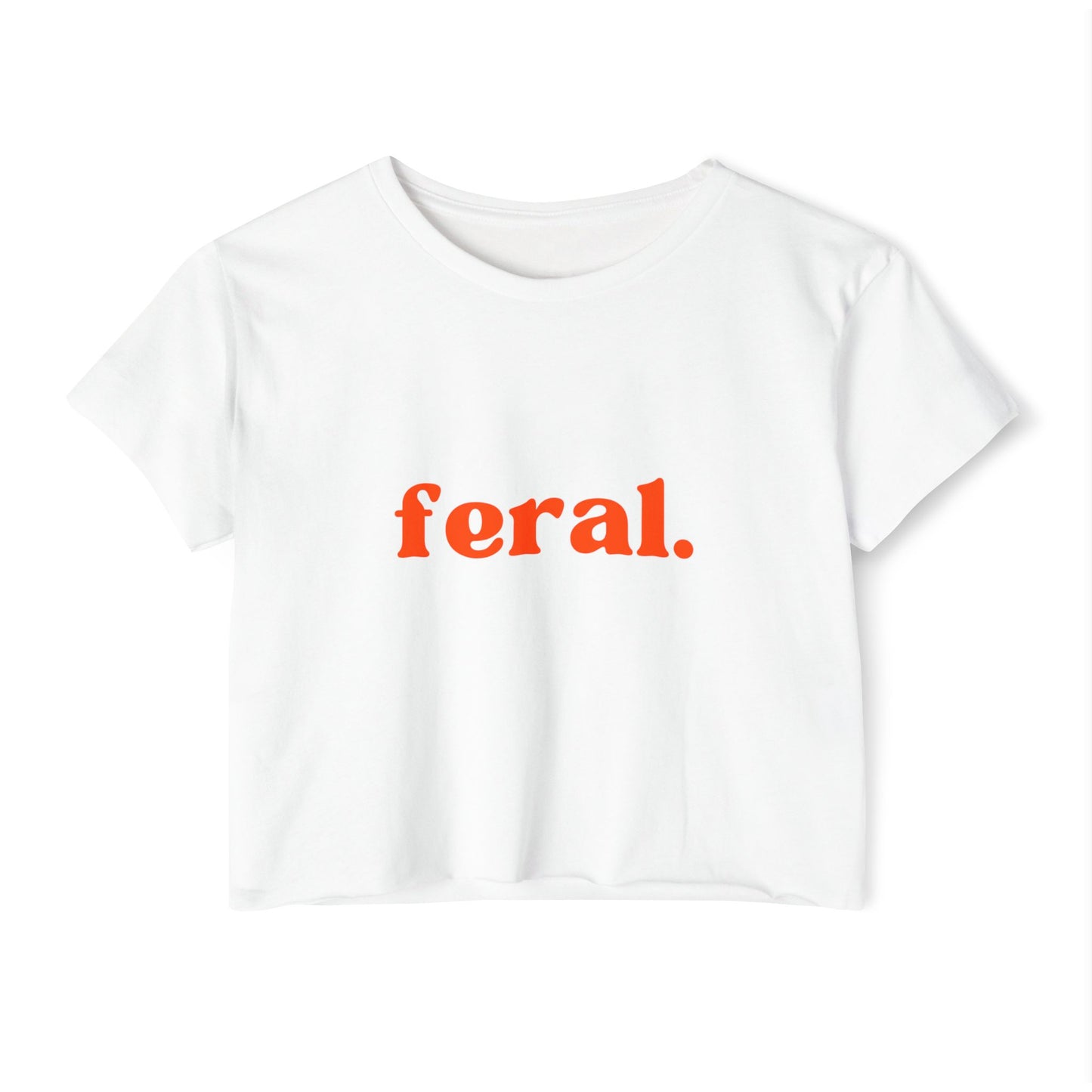 "feral." Flowy Crop Top