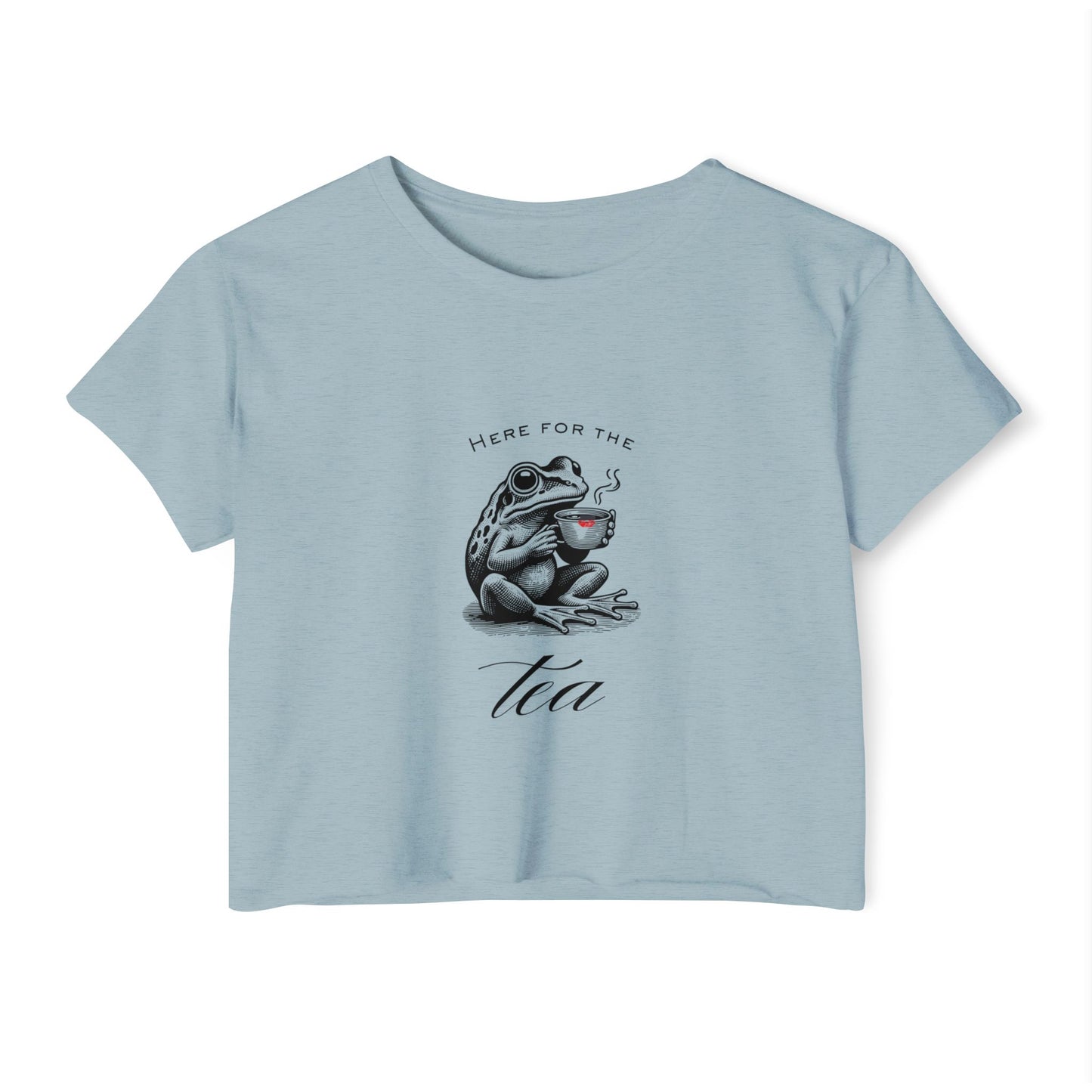 "Here for the Tea" Flowy Crop Top