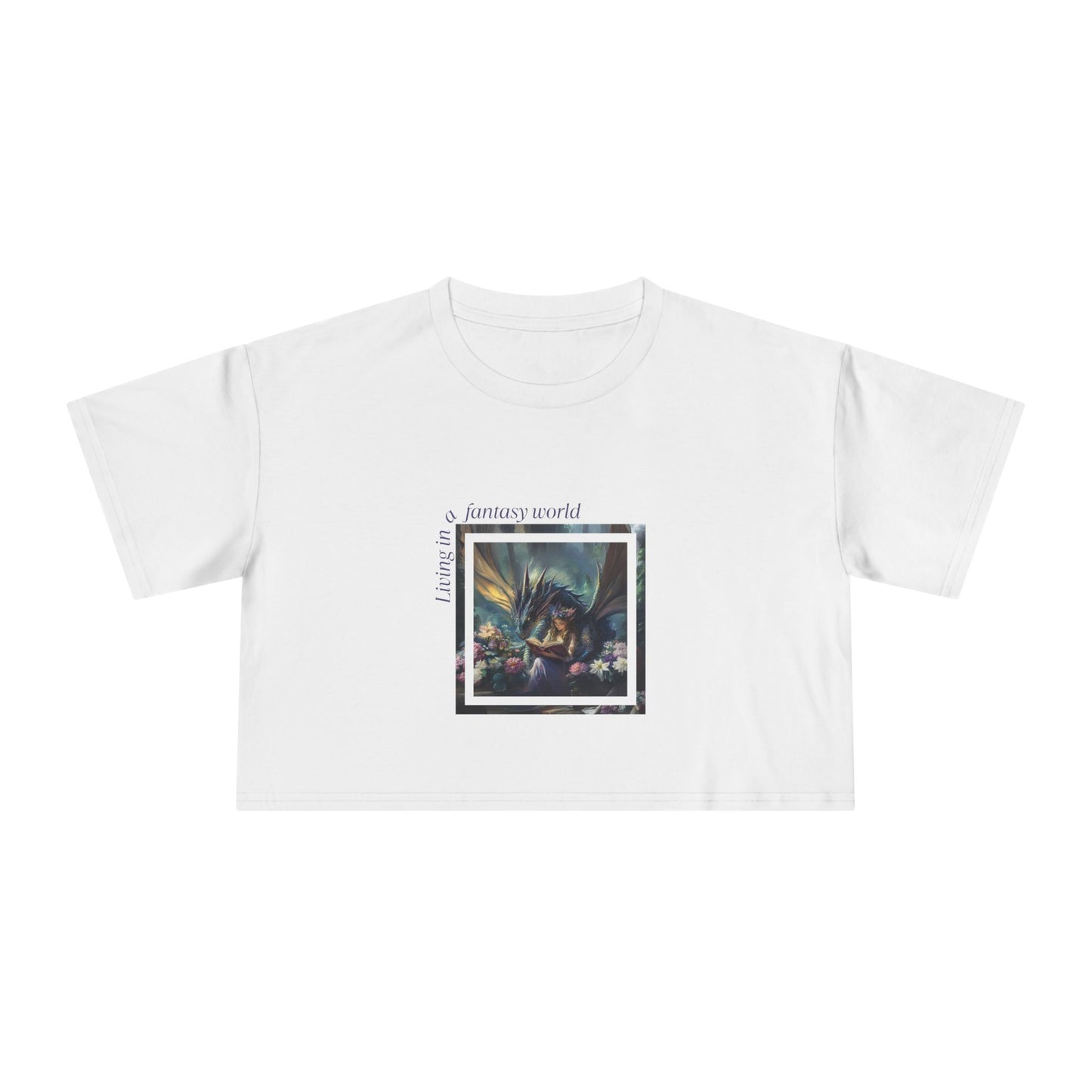 "Living in a Fantasy World" Premium Crop Top