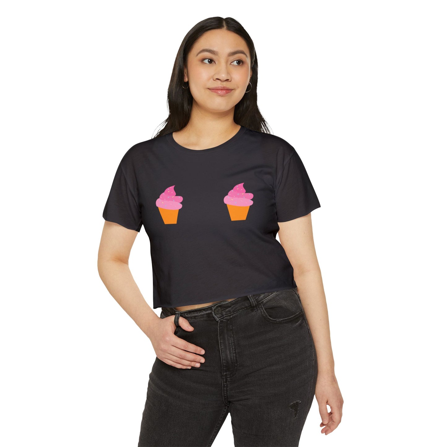 Ice Cream Cone Pasties Flowy Crop Top