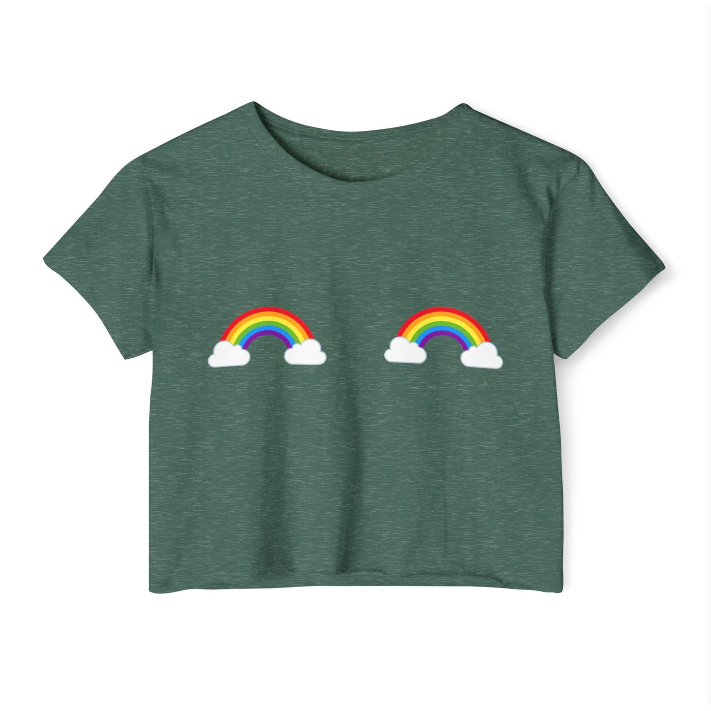 Pride Rainbow Pasties Flowy Crop Top
