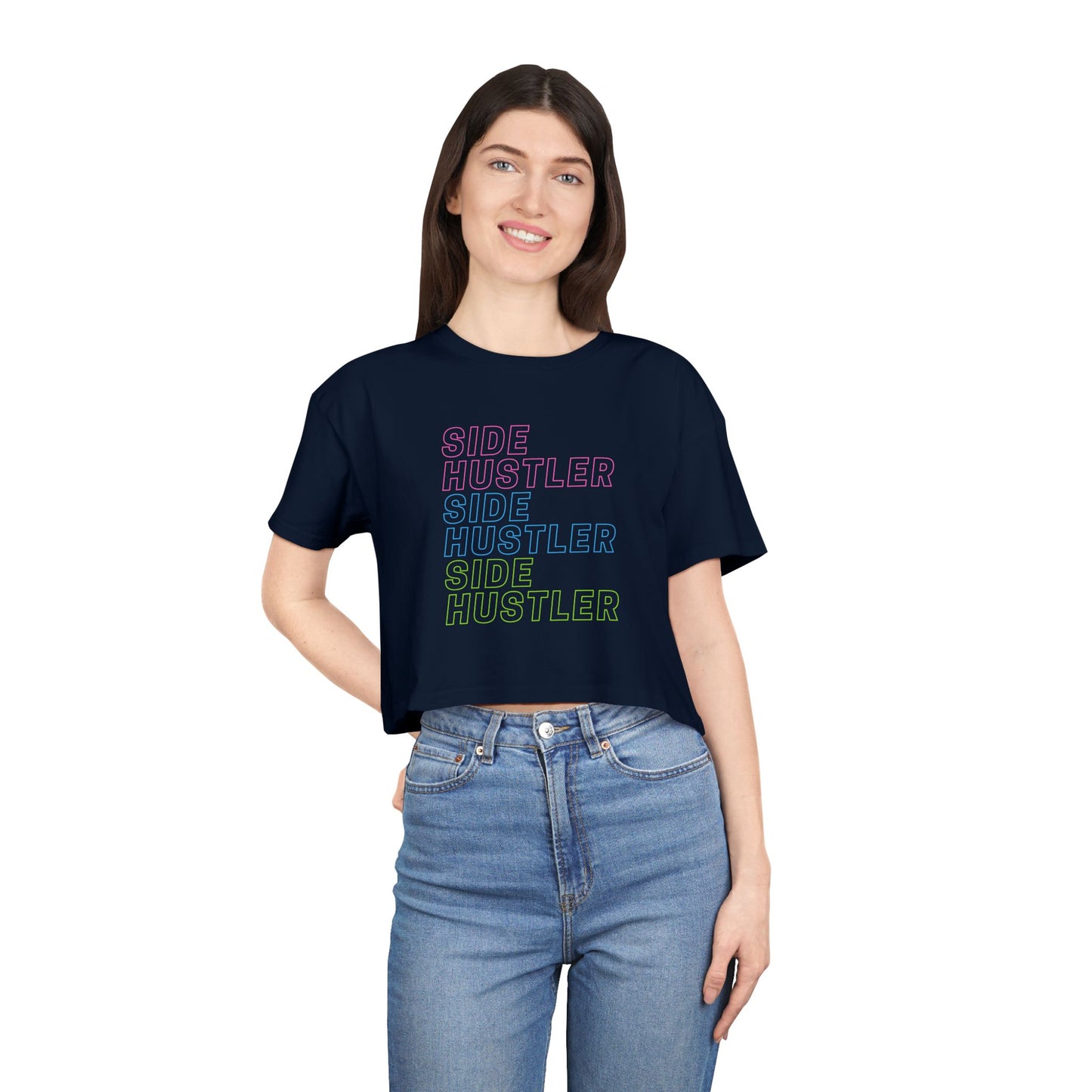"Side Hustler" Premium Crop Top
