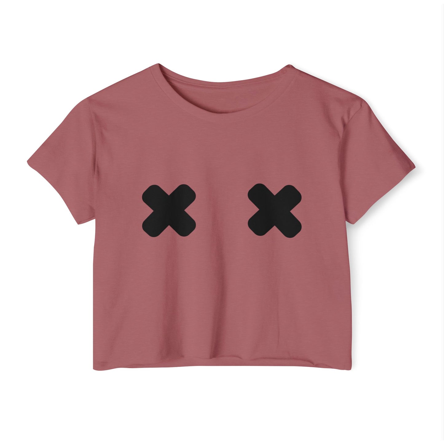 "X" Pasties Flowy Crop Top