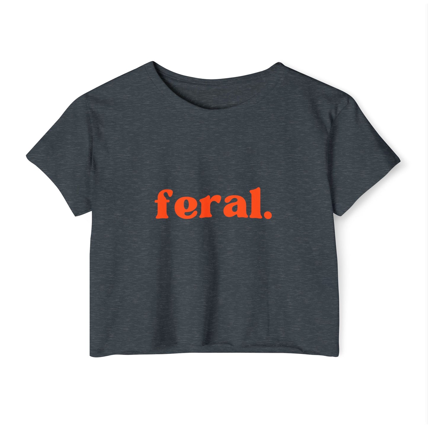 "feral." Flowy Crop Top