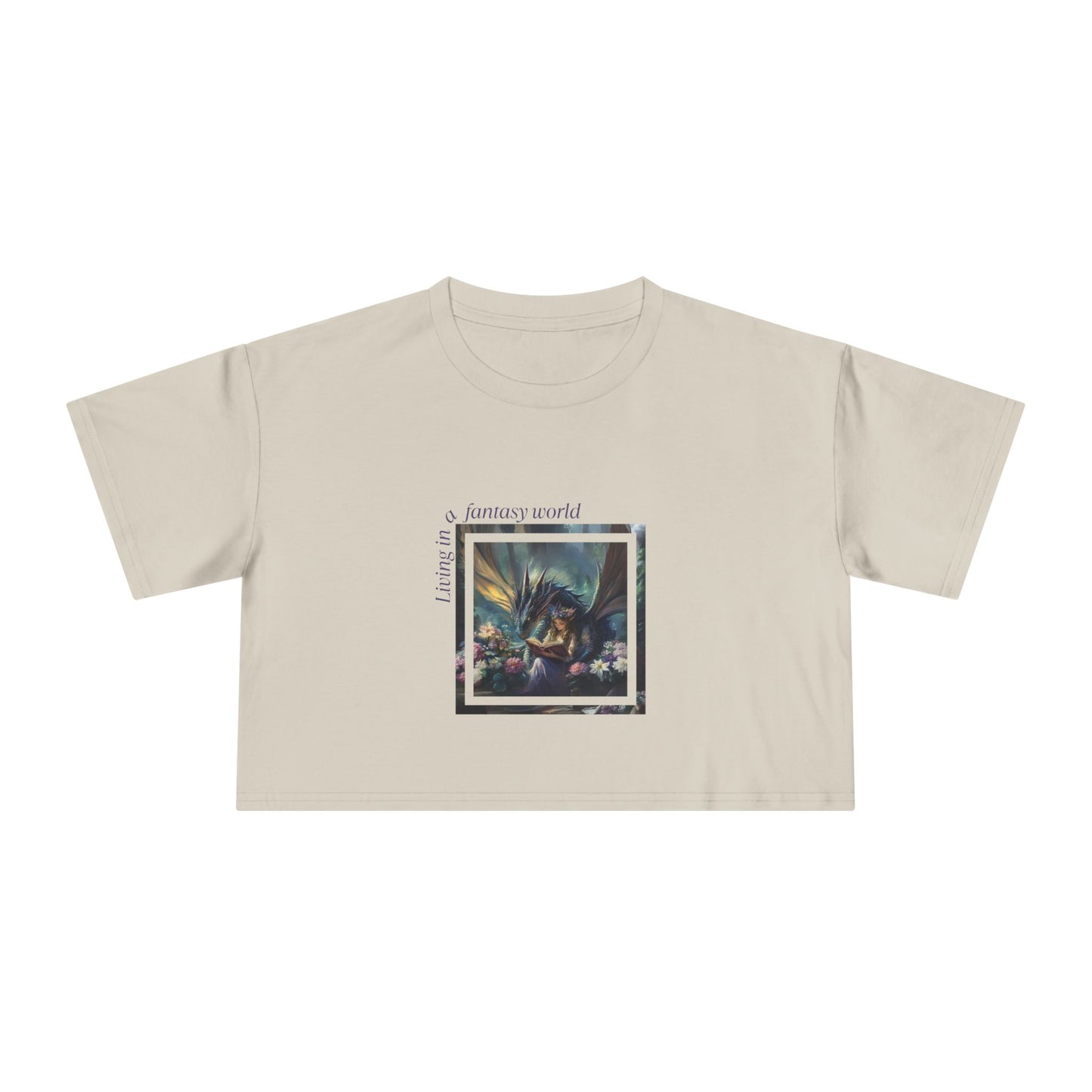 "Living in a Fantasy World" Premium Crop Top