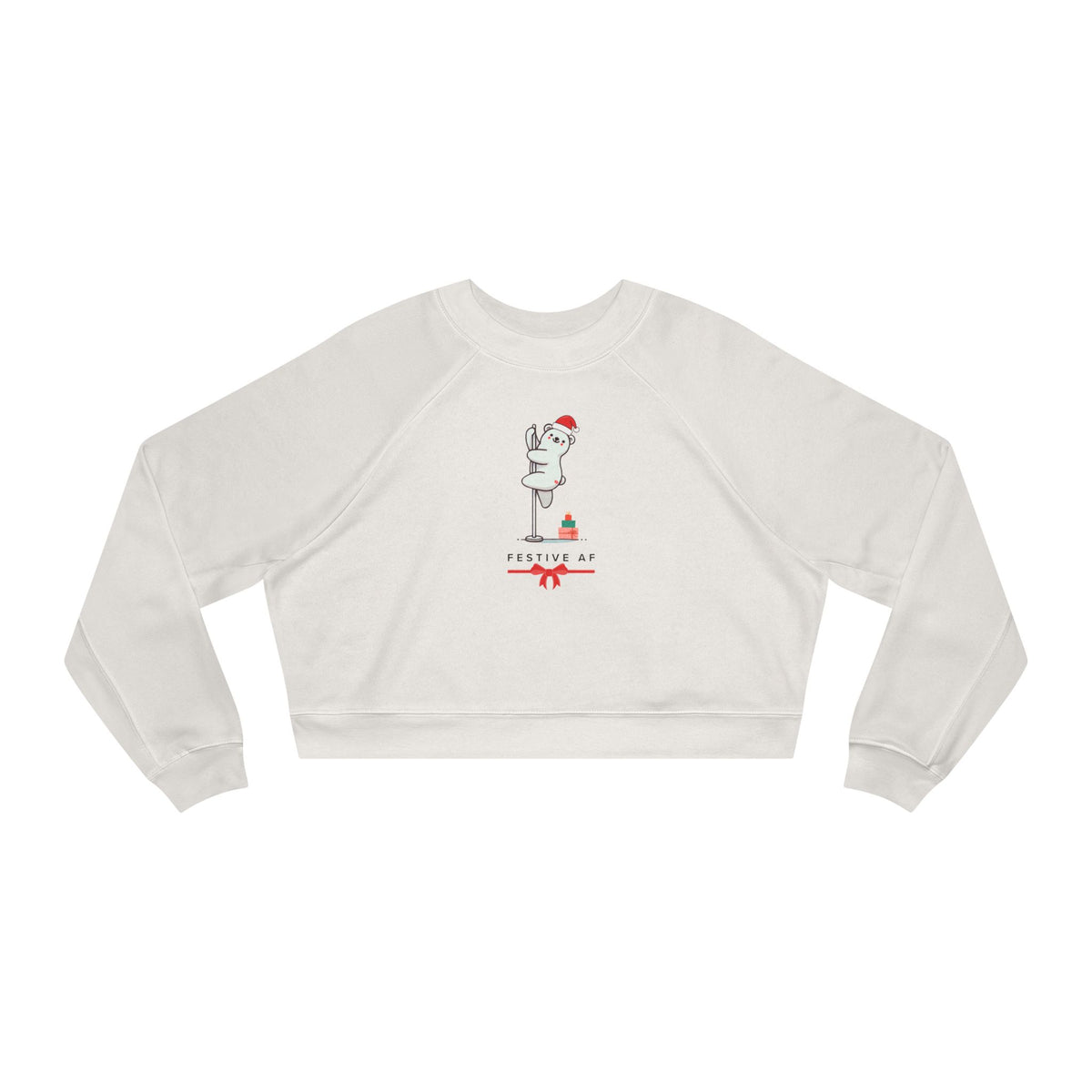 "Festive AF" Festive Cropped Sweatshirt