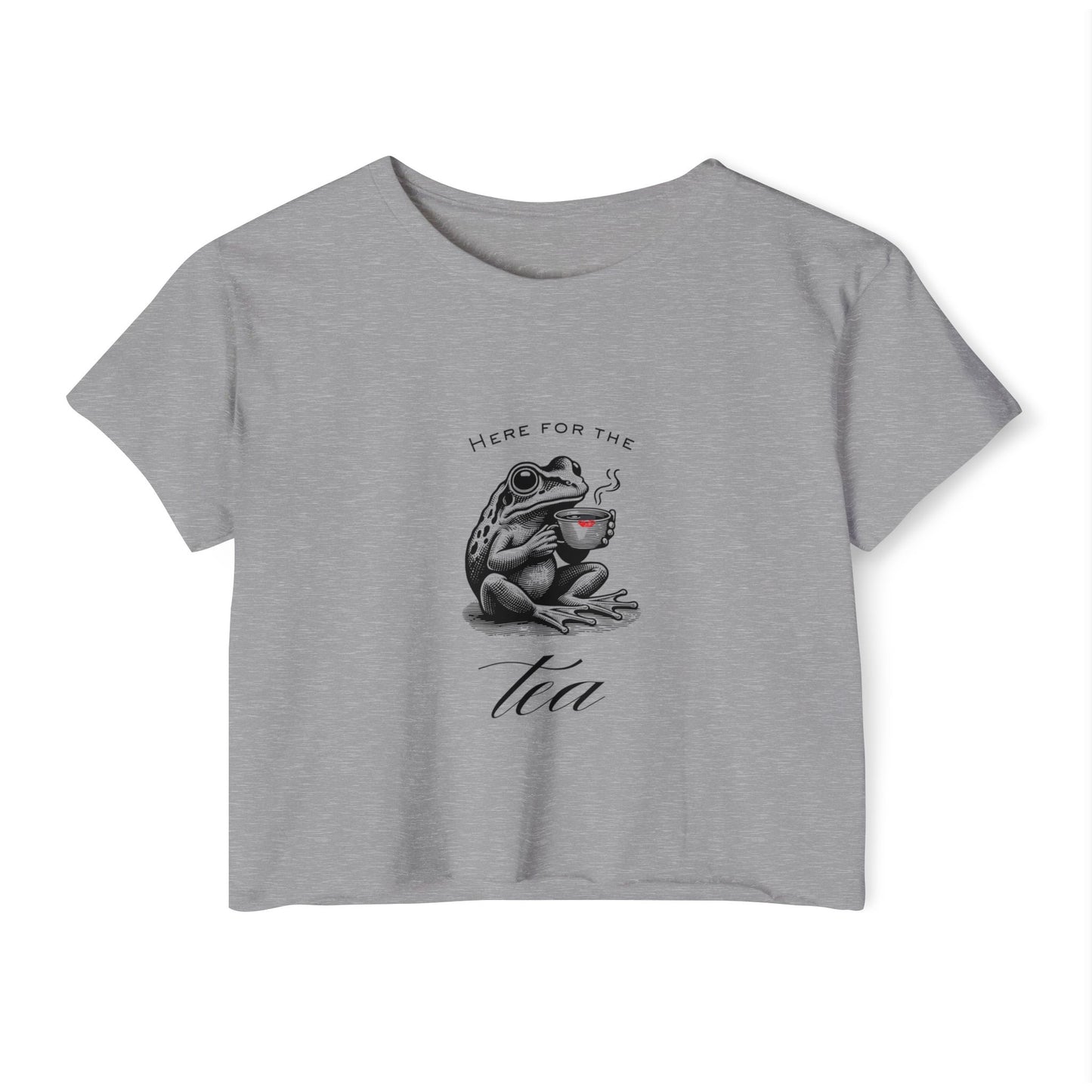 "Here for the Tea" Flowy Crop Top