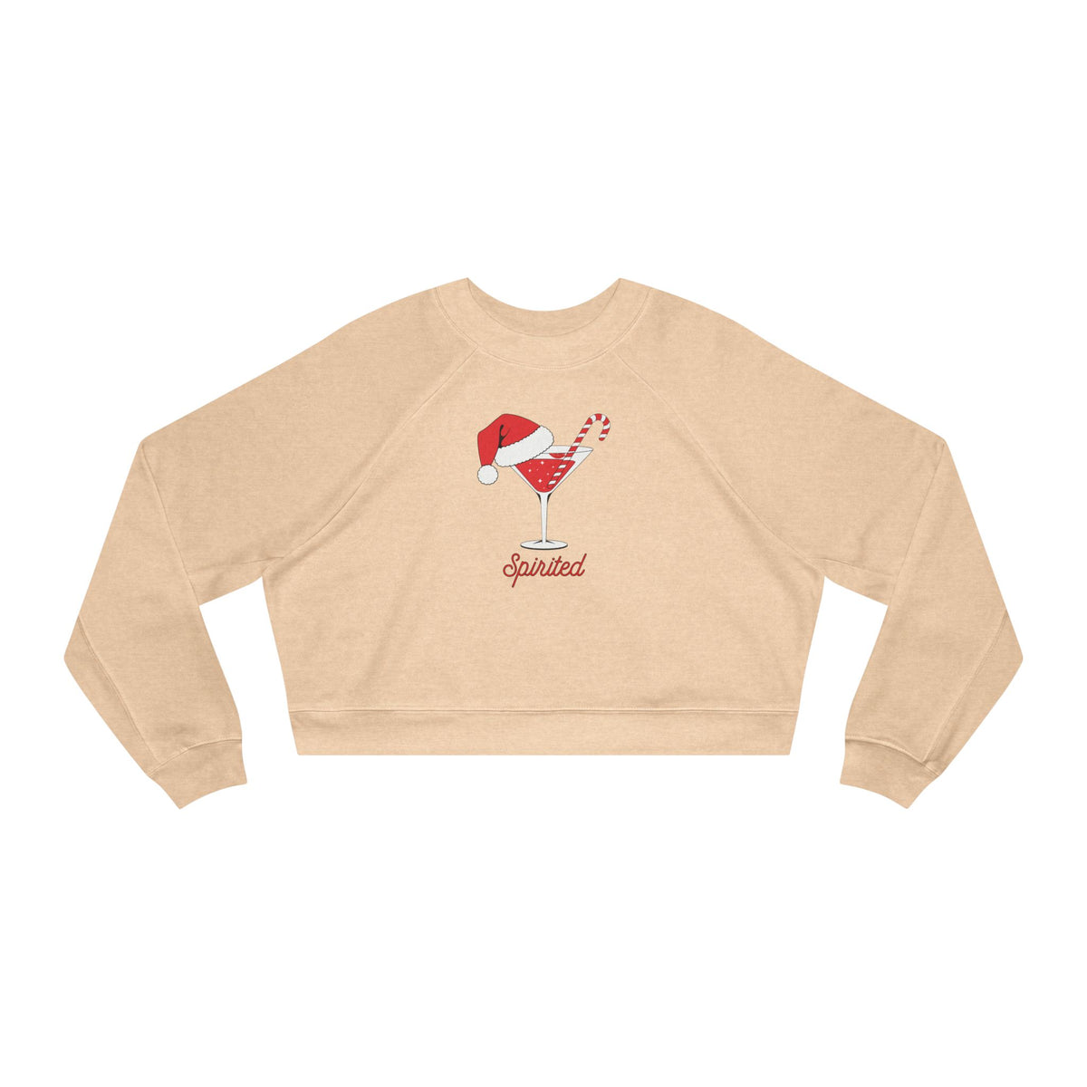 "Spirited" Festive Cropped Sweatshirt