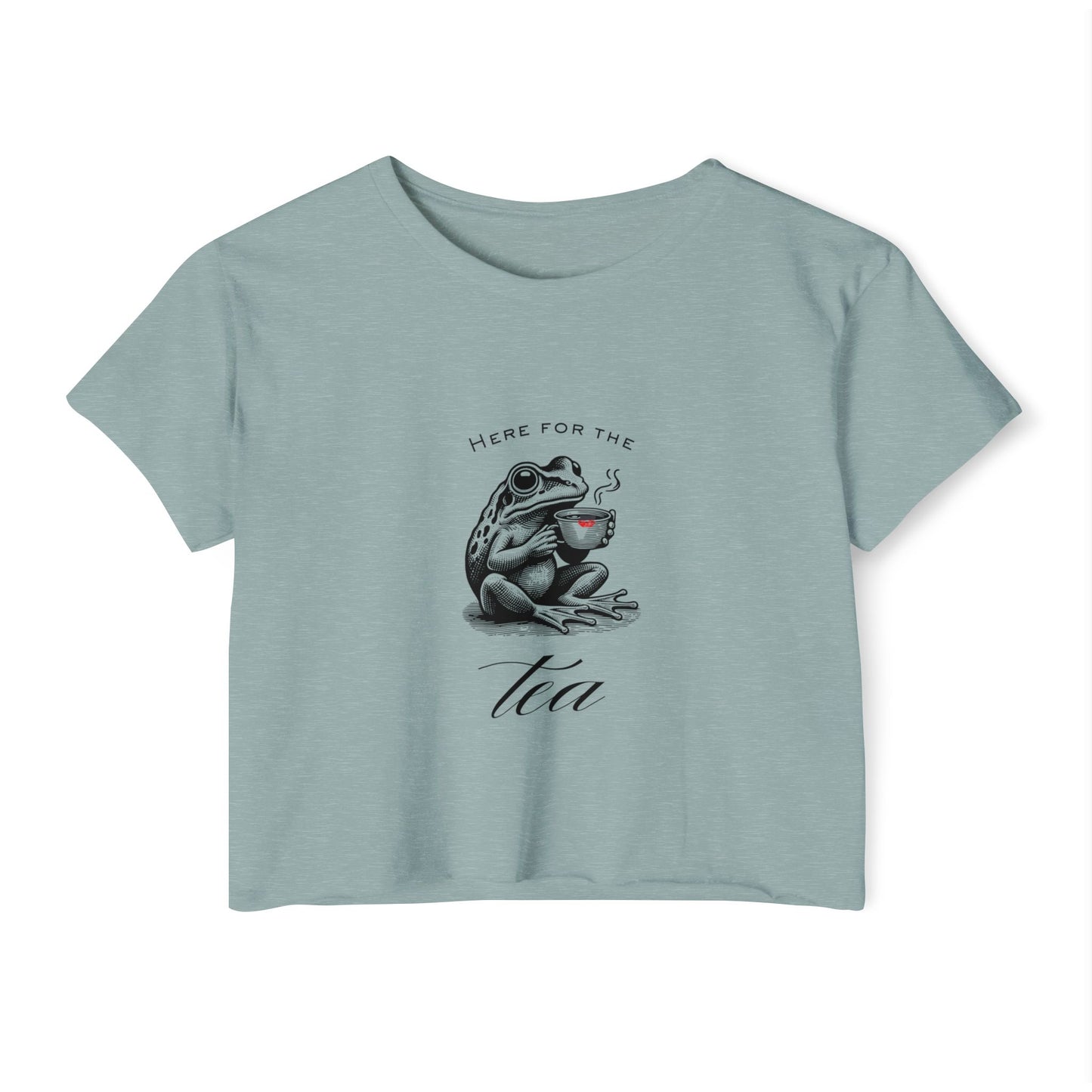 "Here for the Tea" Flowy Crop Top