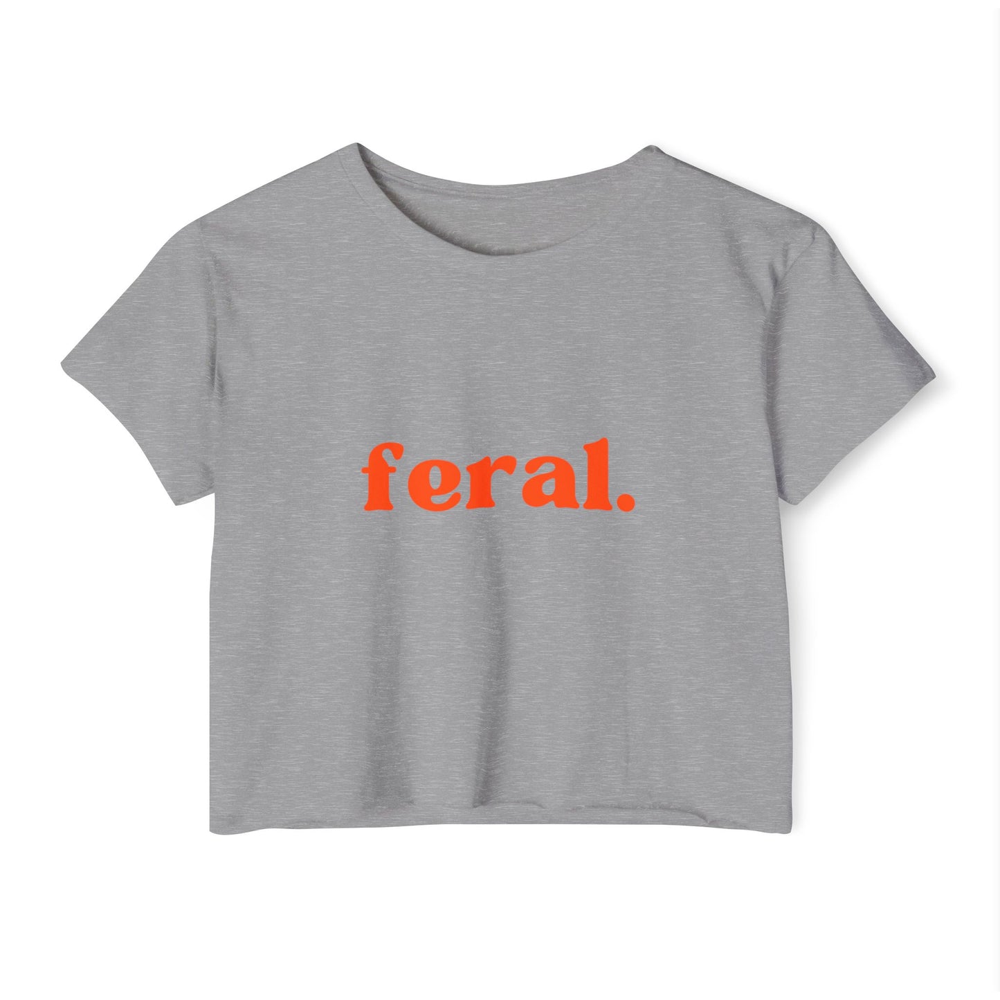 "feral." Flowy Crop Top