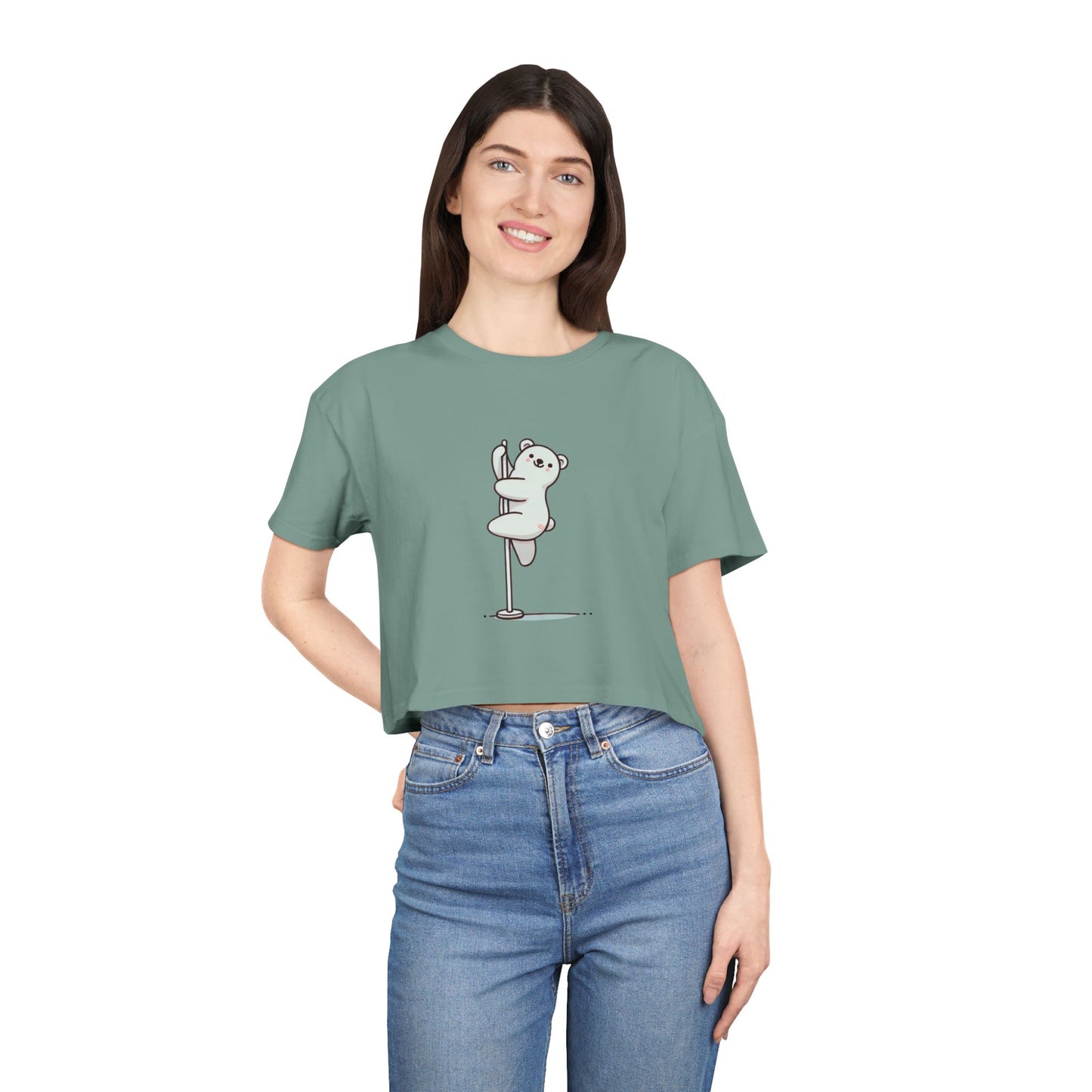 Dancing Polar Bear Premium Crop Top
