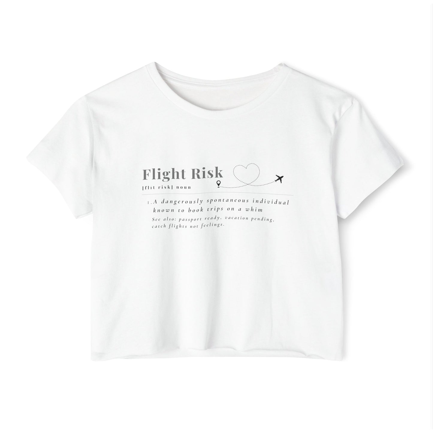 "Flight Risk" Flowy Crop Top