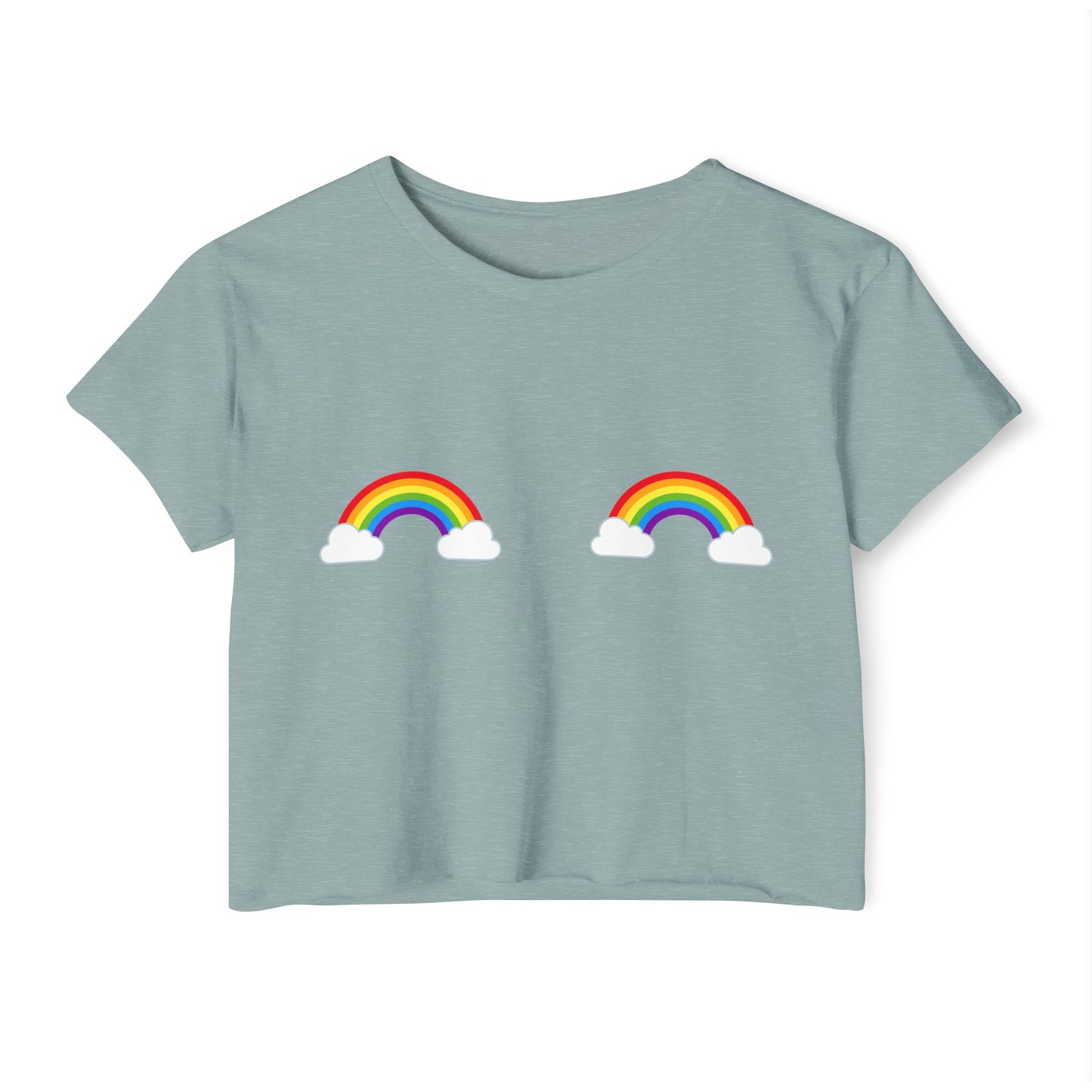 Pride Rainbow Pasties Flowy Crop Top
