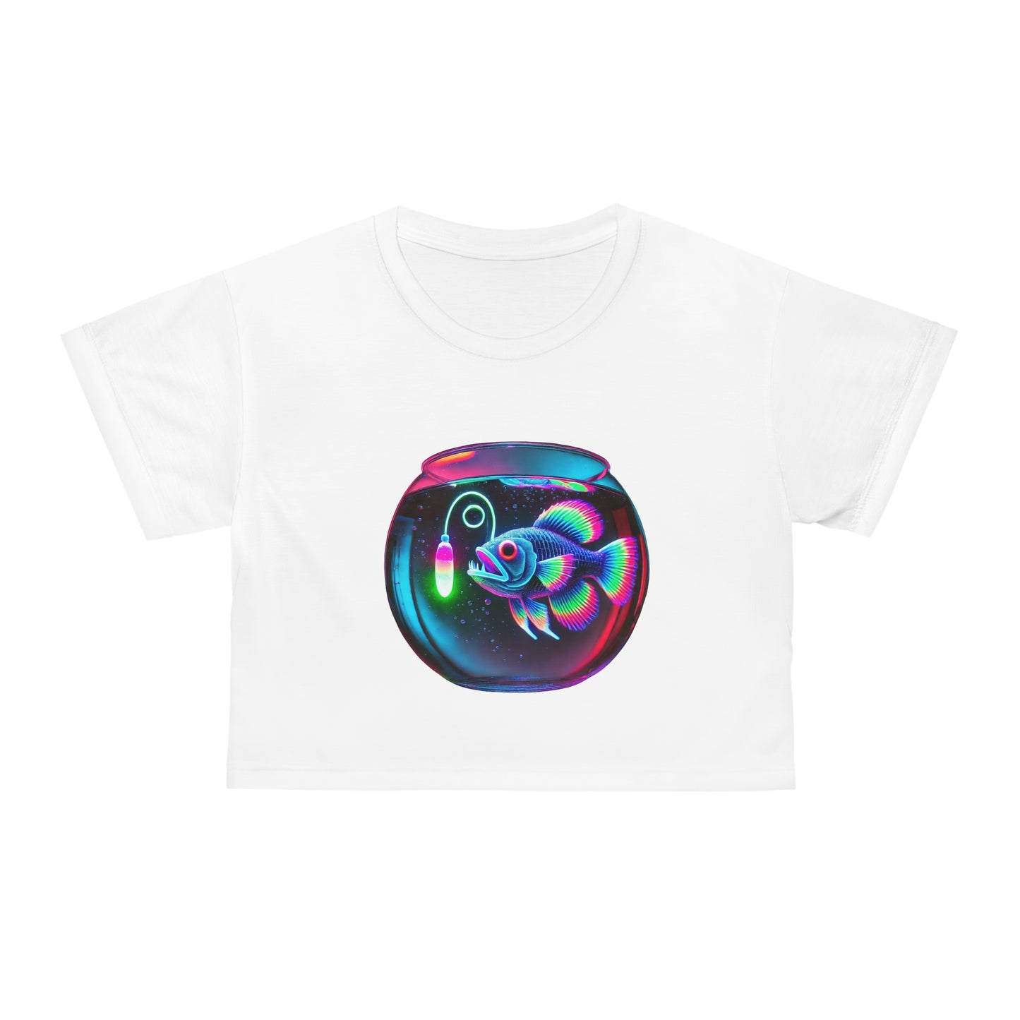 Angler Fish in a Bowl Fitted Crop Top