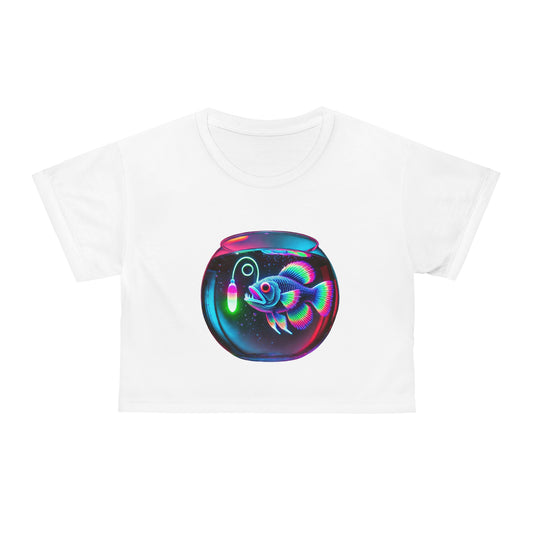 Angler Fish in a Bowl Fitted Crop Top