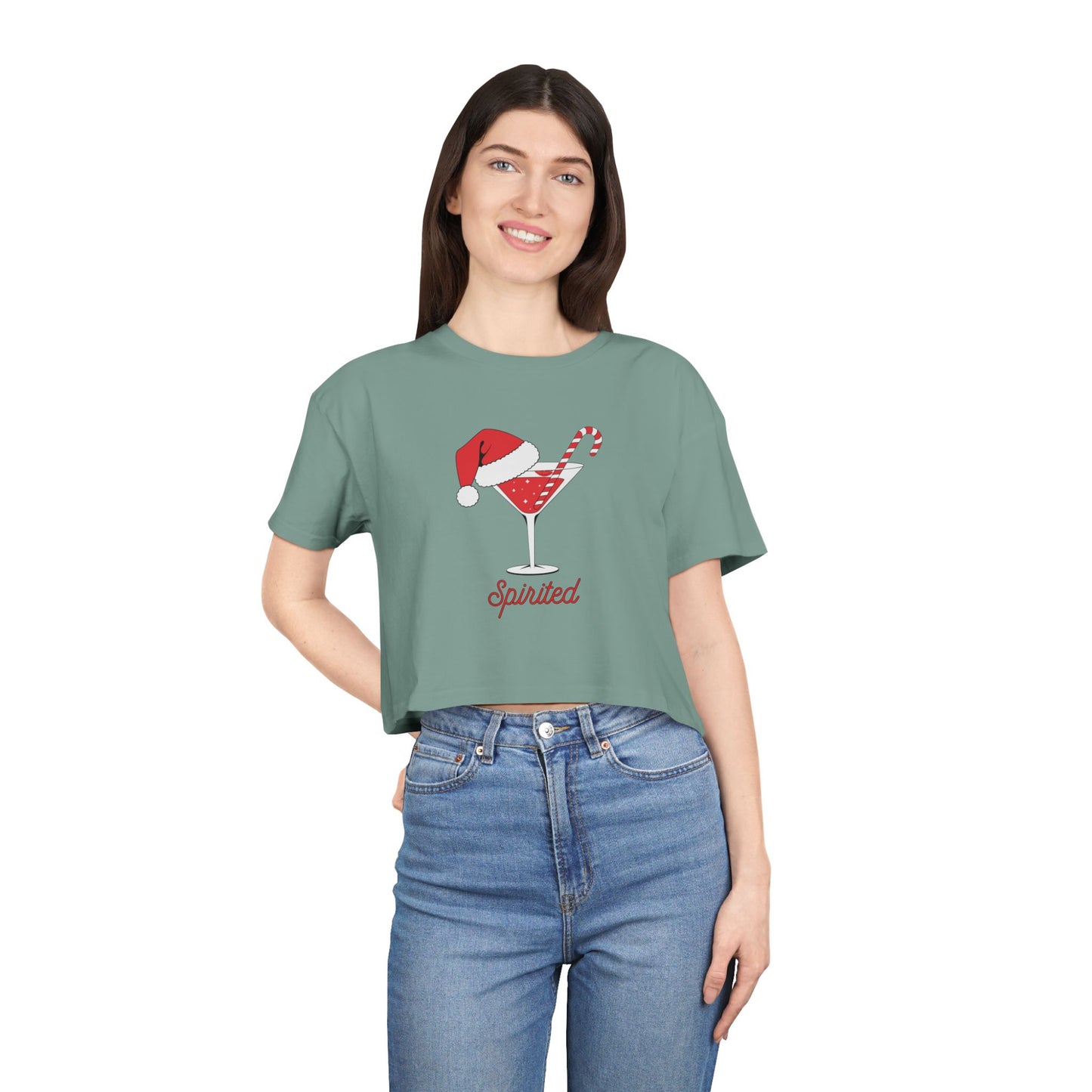 "Spirited" Festive Crop Top