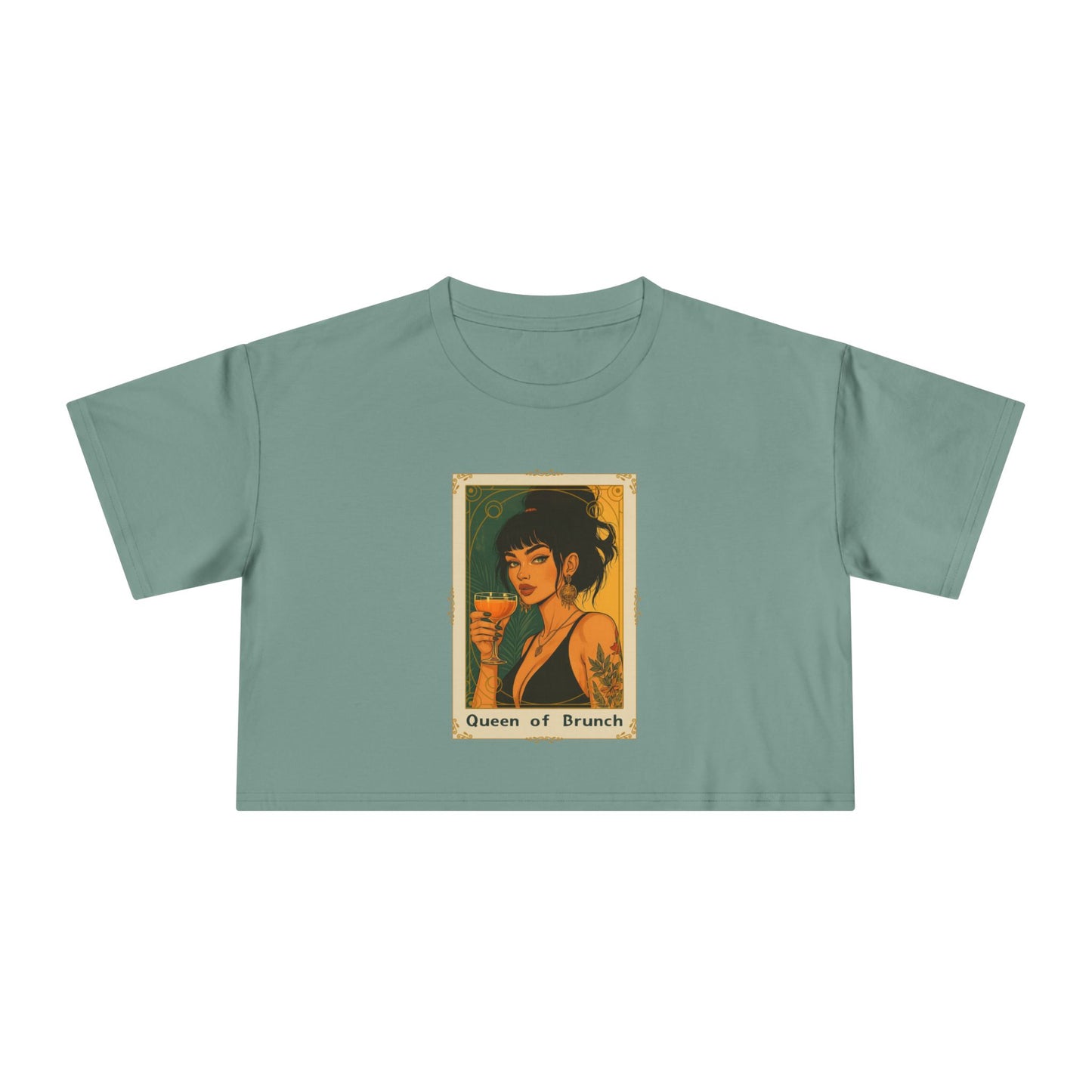 "Queen of Brunch" Premium Crop Top