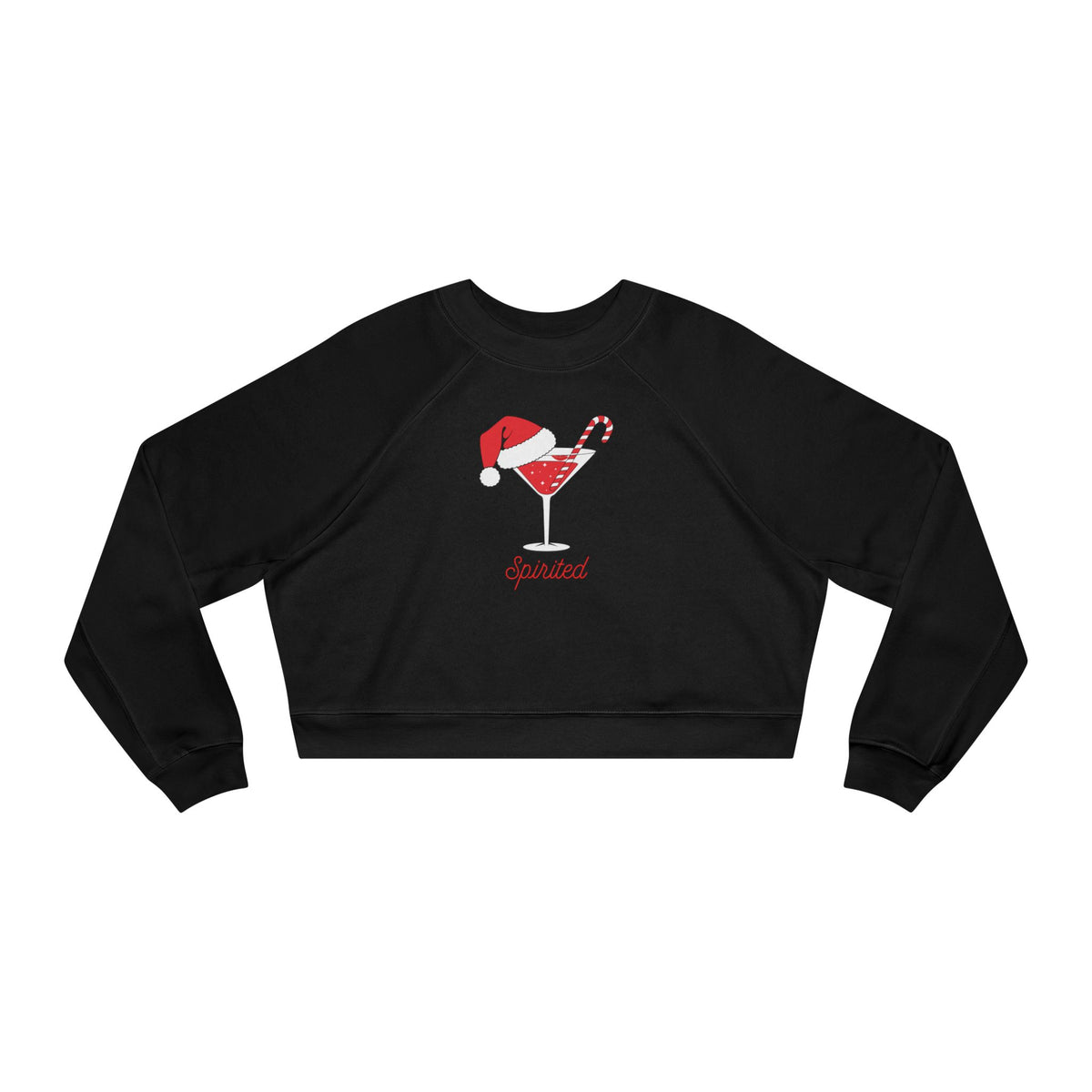 "Spirited" Festive Cropped Sweatshirt