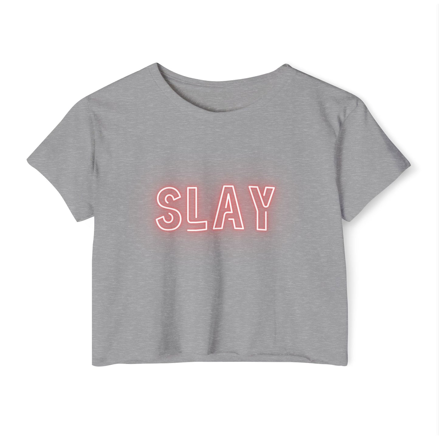 "Slay" Flowy Crop Top