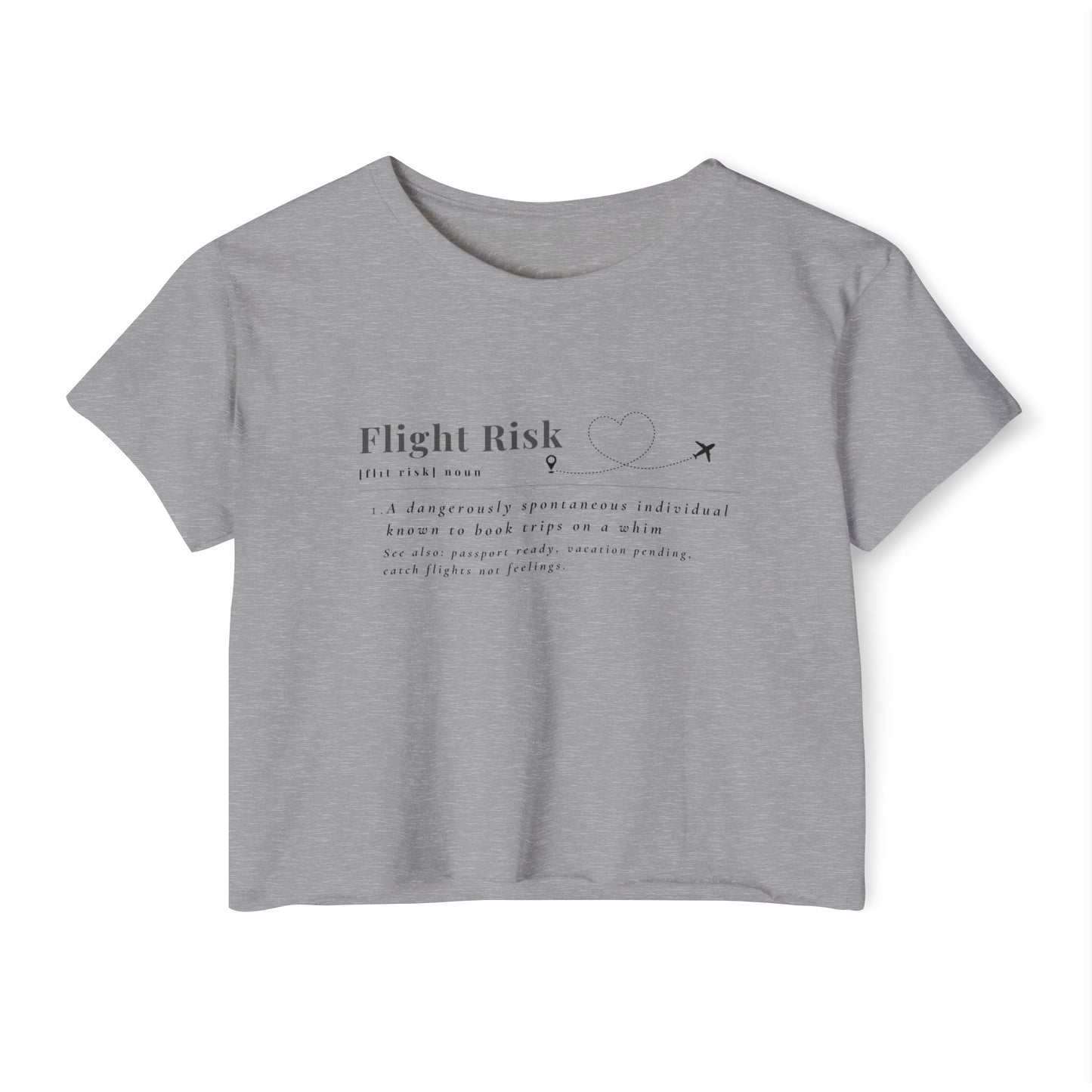 "Flight Risk" Flowy Crop Top