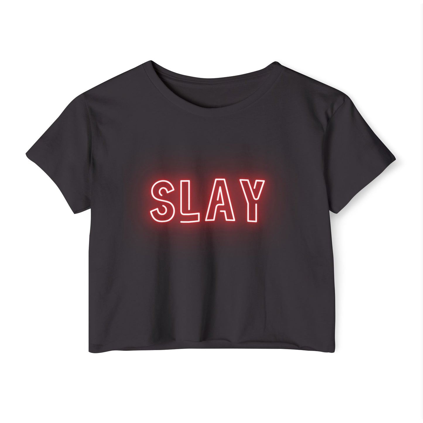 "Slay" Flowy Crop Top