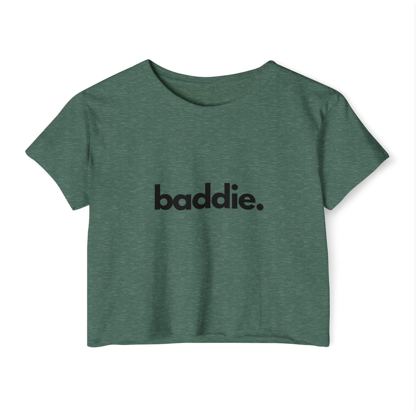 "baddie." Flowy Crop Top