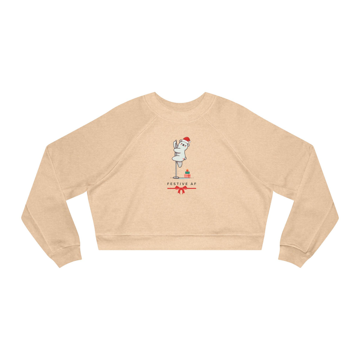 "Festive AF" Festive Cropped Sweatshirt